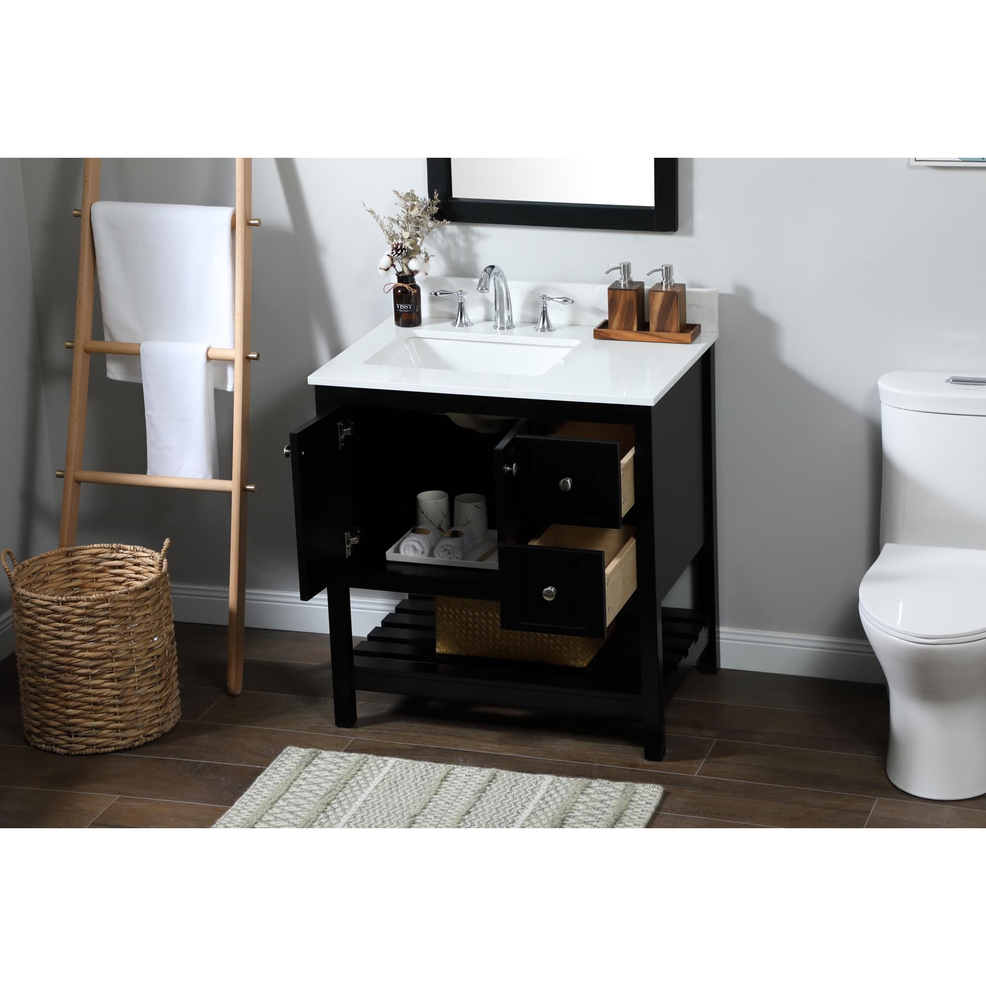 Shown in Black finish