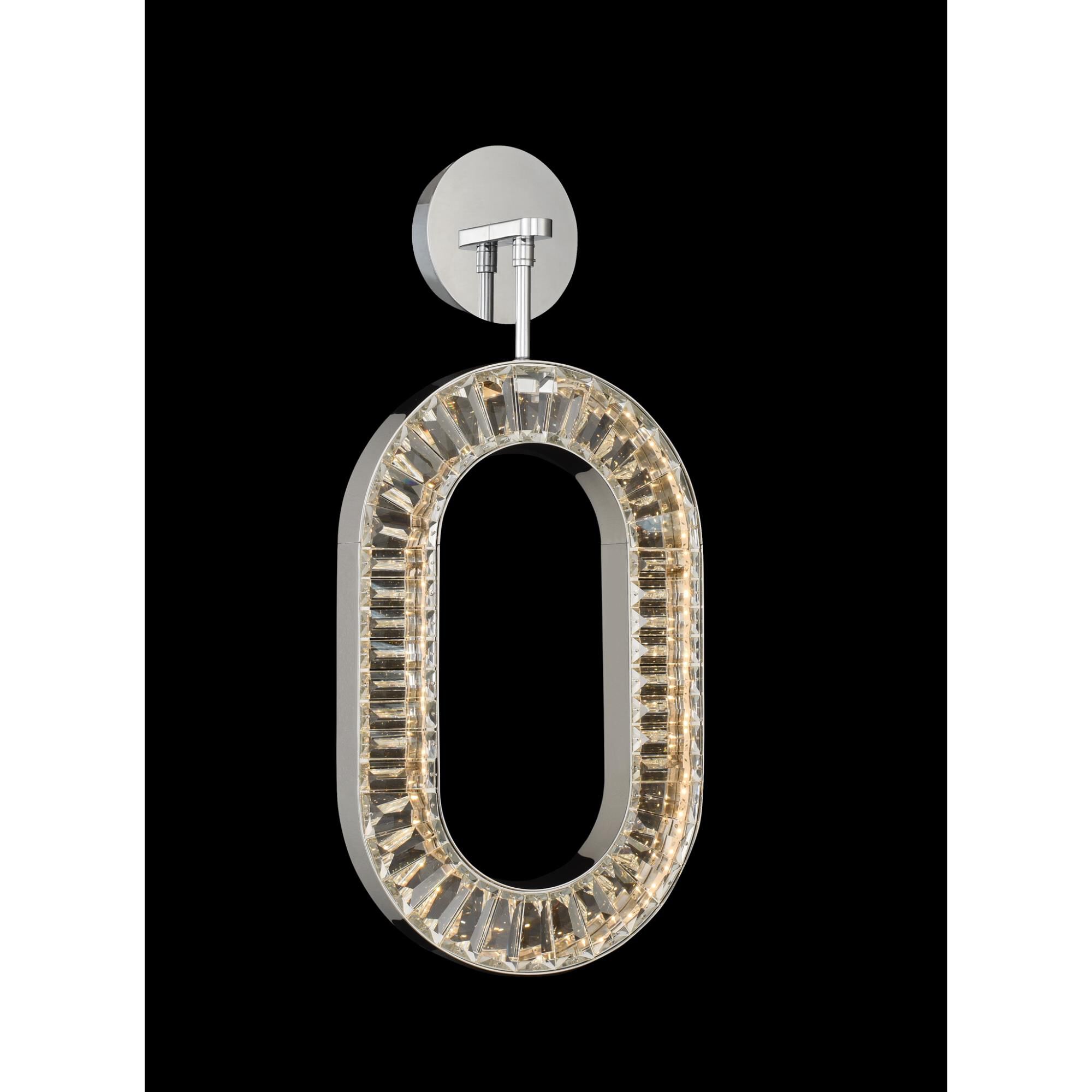 Shown in Chrome finish and Firenze Clear crystal