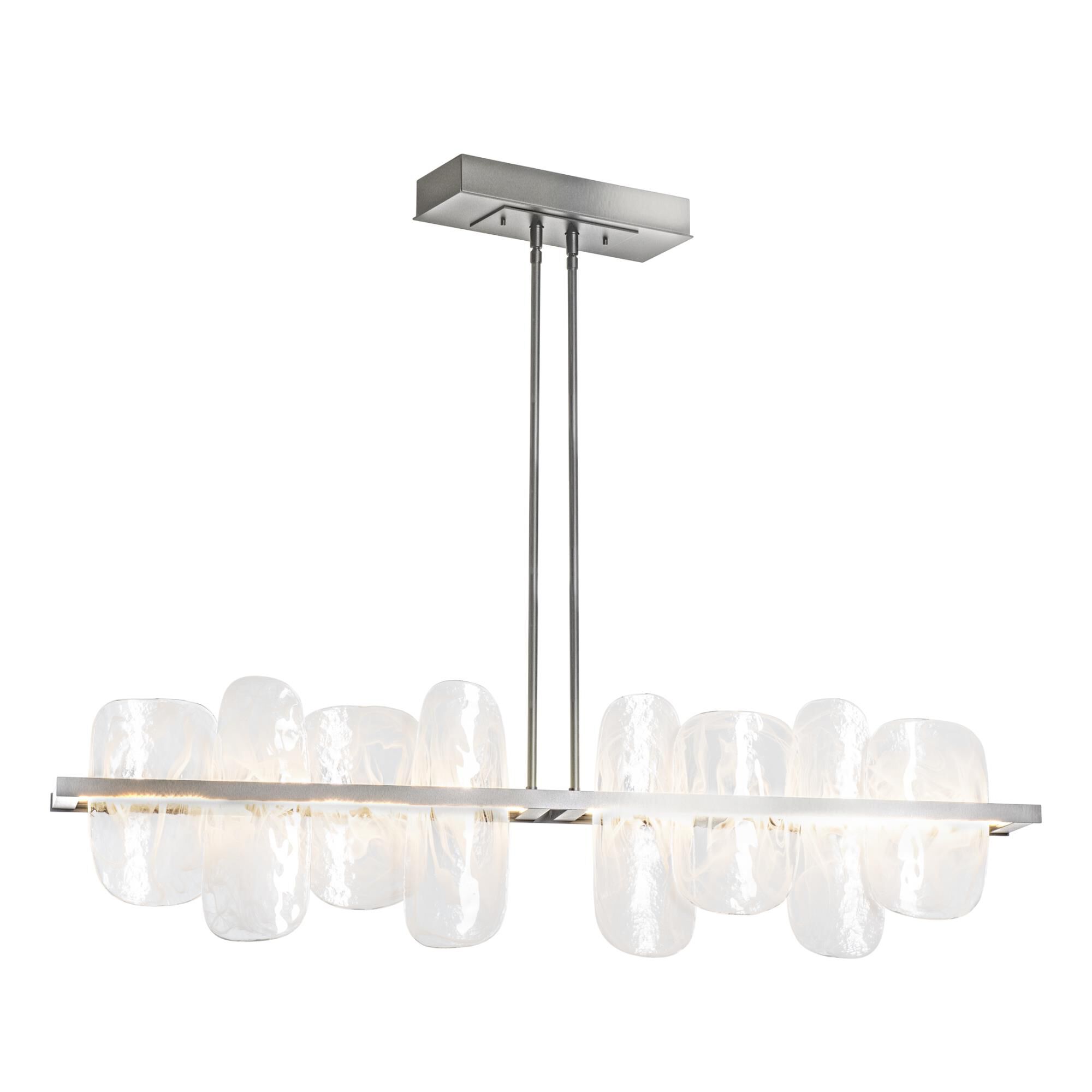 Shown in Sterling finish and White, Clear shade