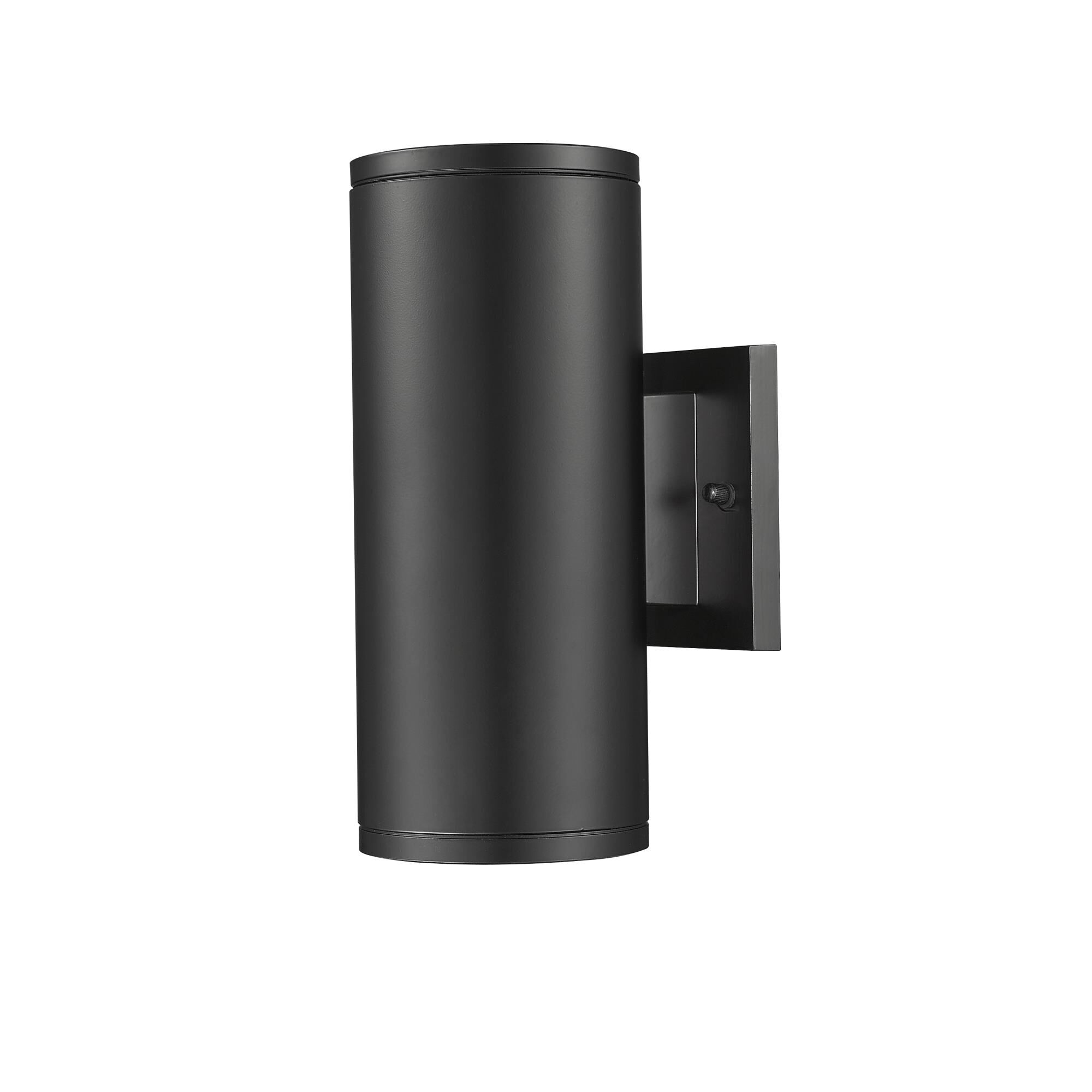 Shown in Powder Coated Black finish and Frosted glass