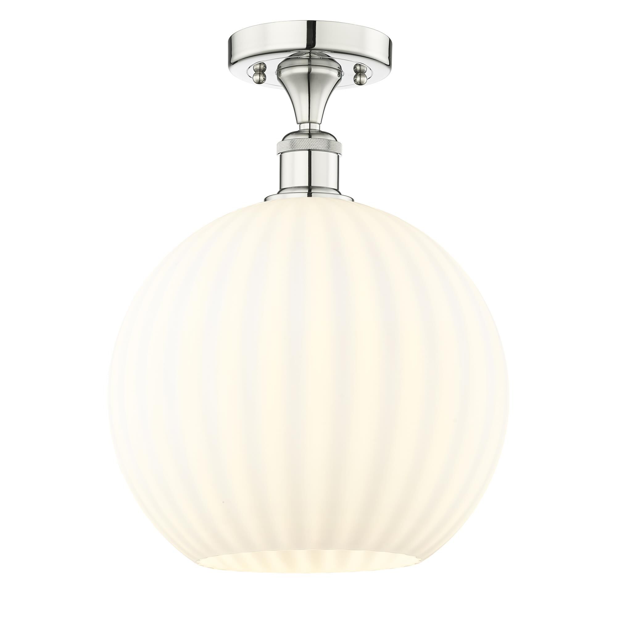 Bruno Marashlian White Venetian 12 Inch Semi Flush Mount by Innovations Lighting