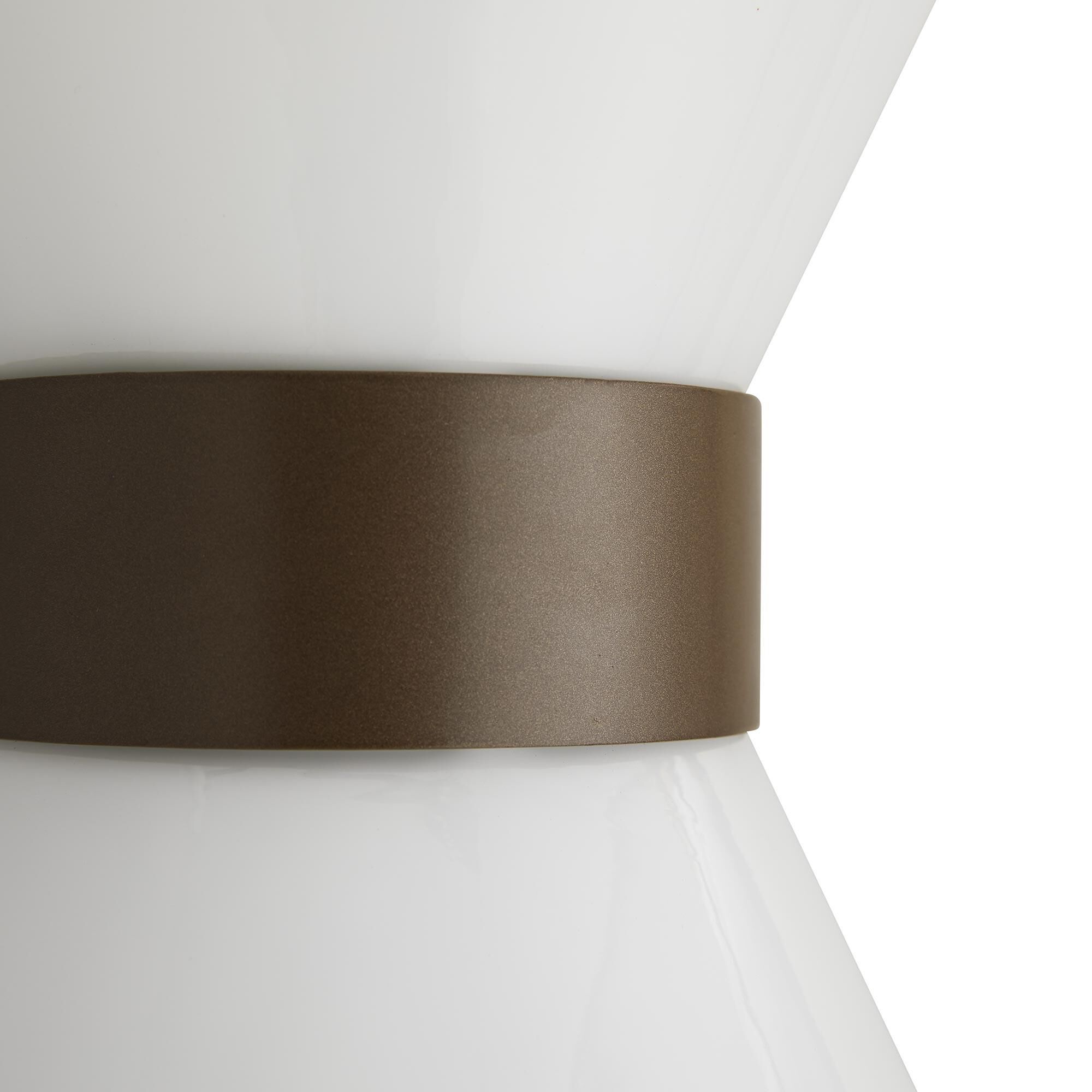 Shown in Aged Brass finish and Opal glass