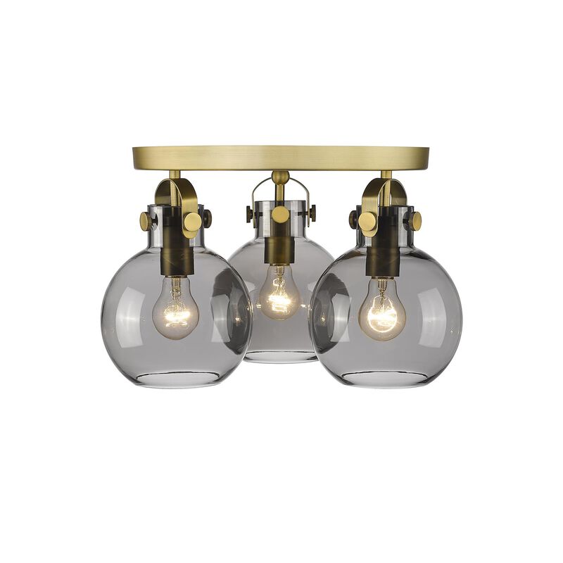 Bruno Marashlian Newton Sphere 19 Inch 3 Light Flush Mount by Innovations Lighting