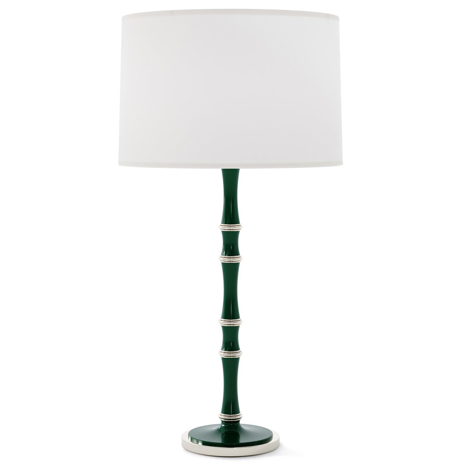 Shown in Jungle finish and Ascot White shade and Polished Nickel accent