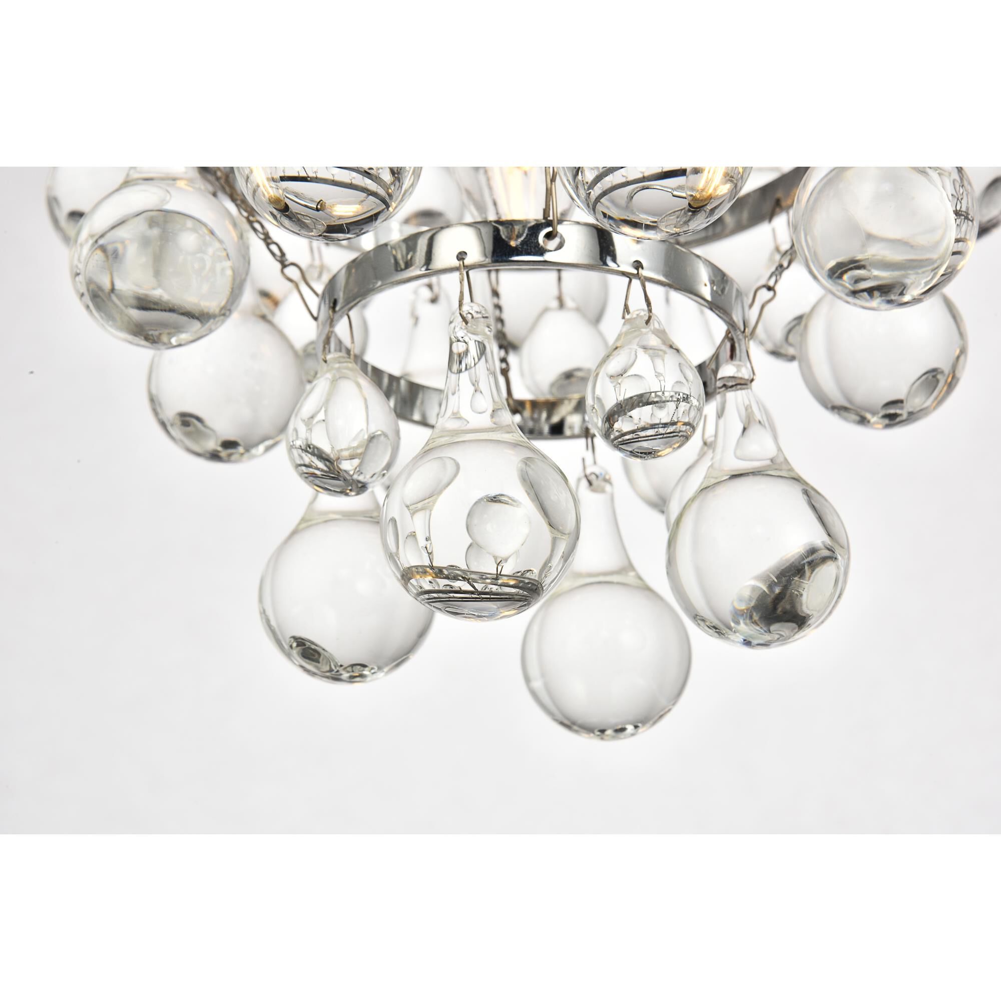 Kora 13 Inch 3 Light Mini Chandelier by Elegant Lighting