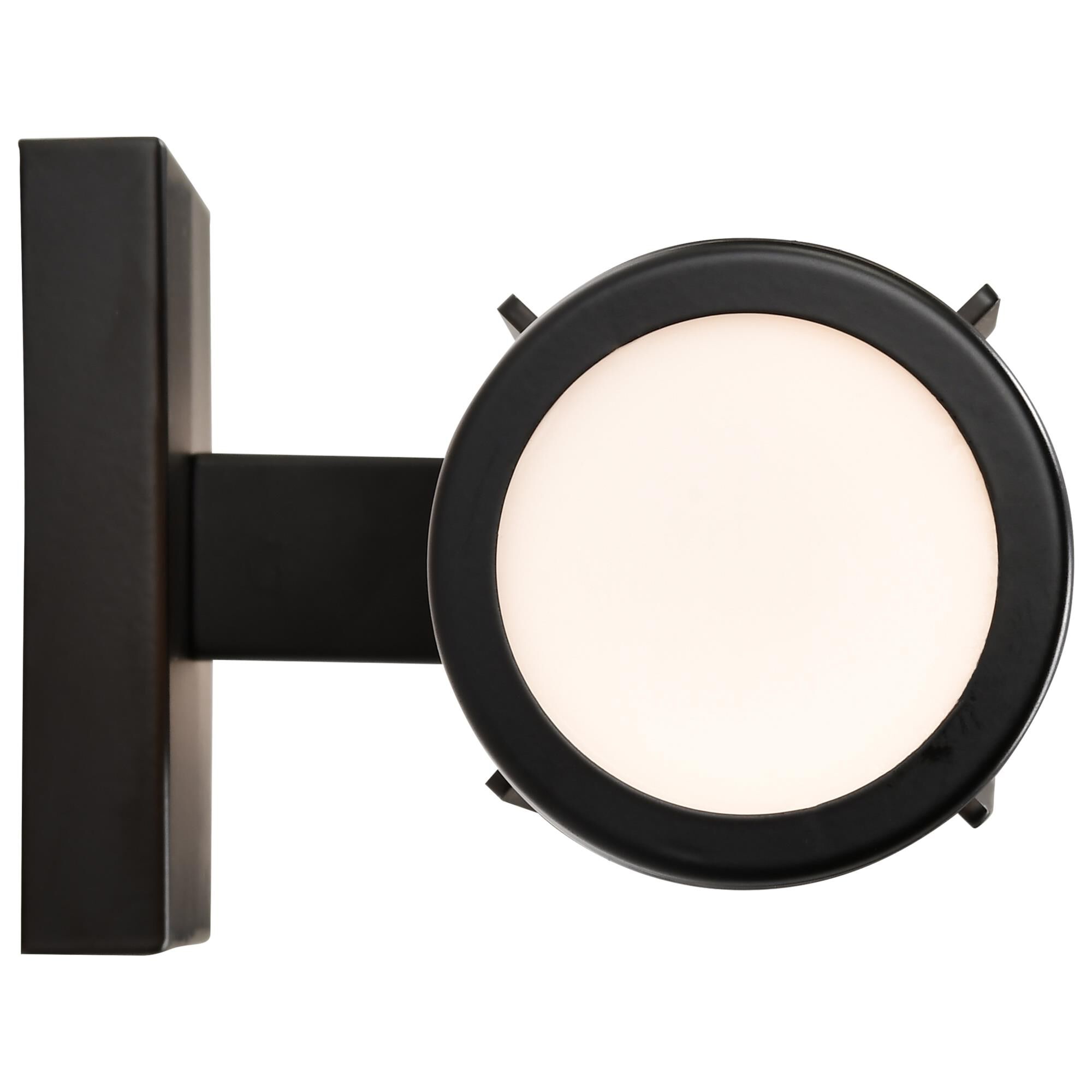 Shown in Matte Black finish and White glass