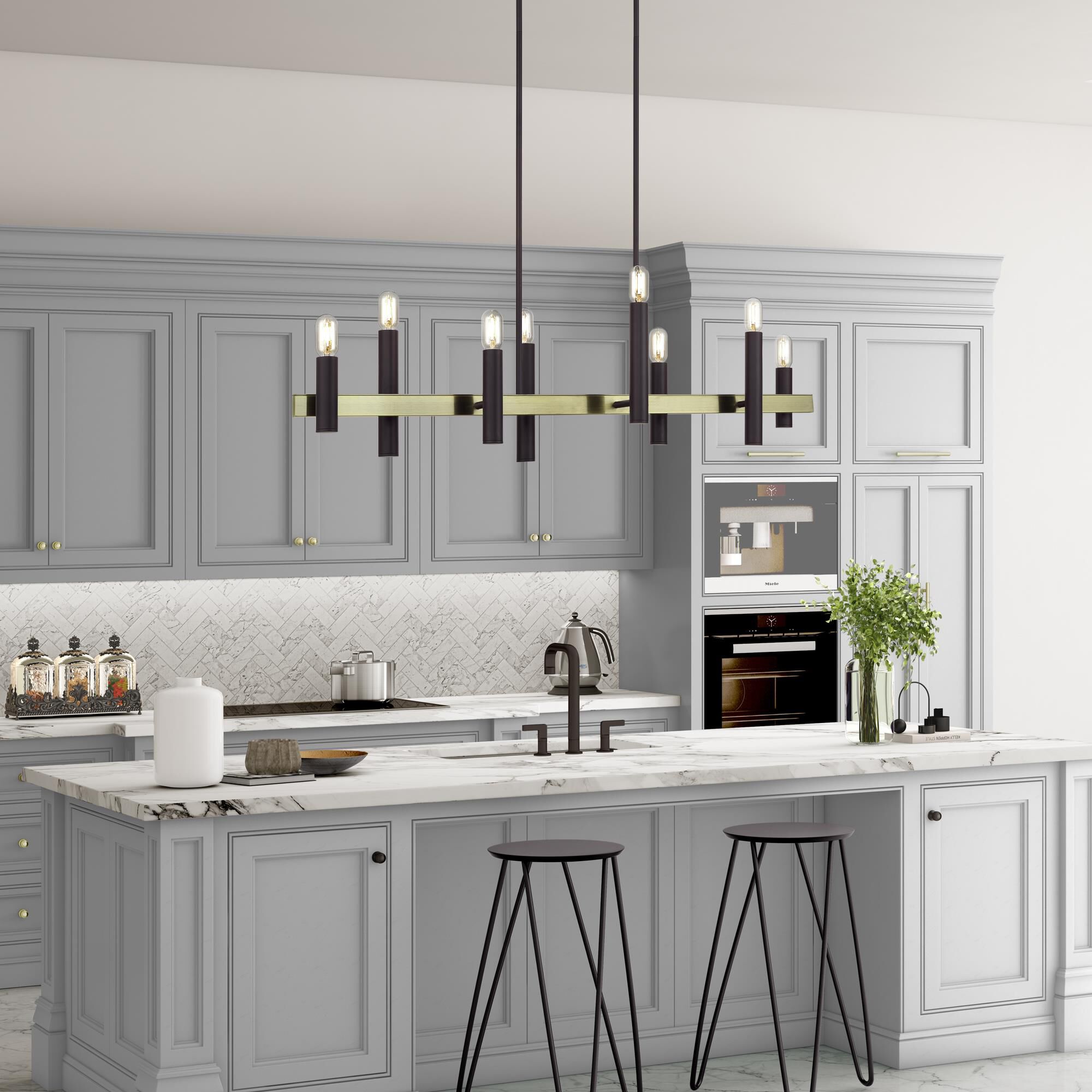 Shown in Bronze with Antique Brass Accents finish