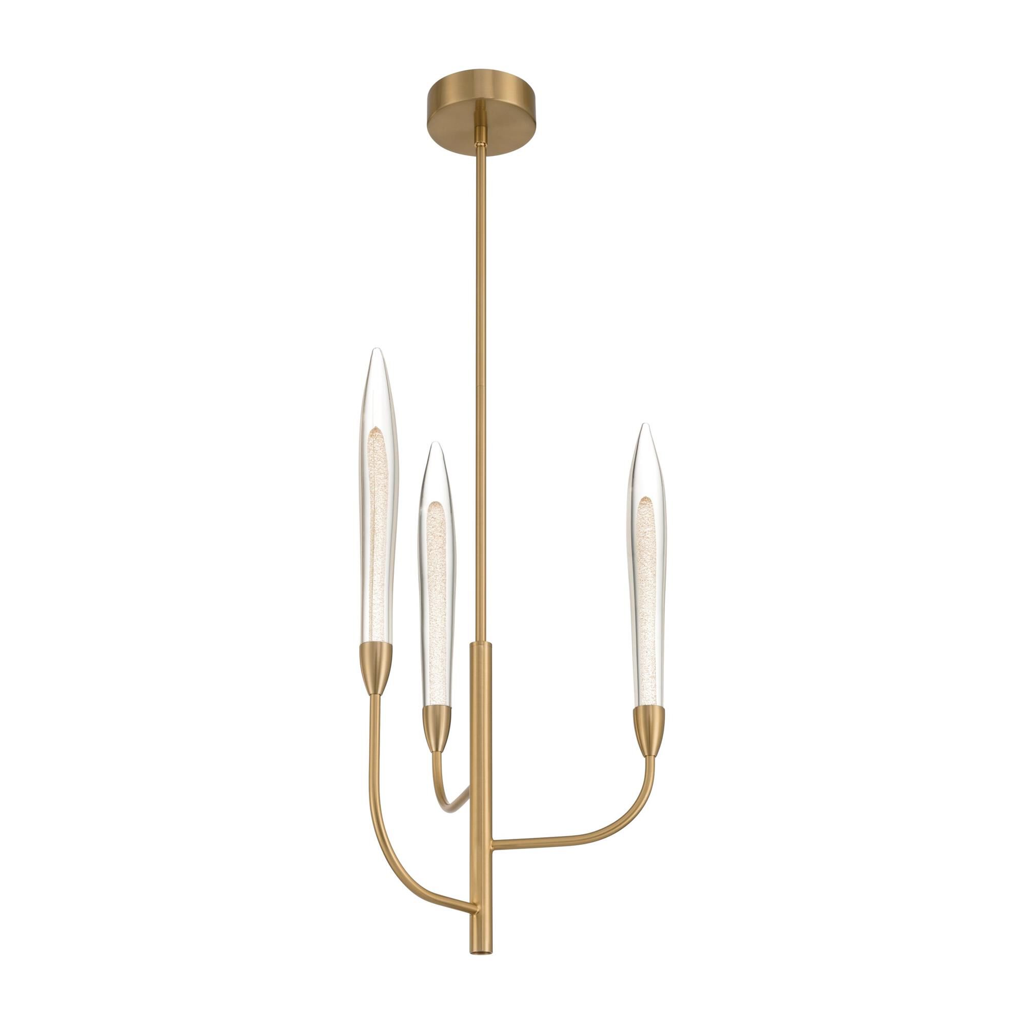 Shown in Brass finish and Gold Leaf HandPressed glass