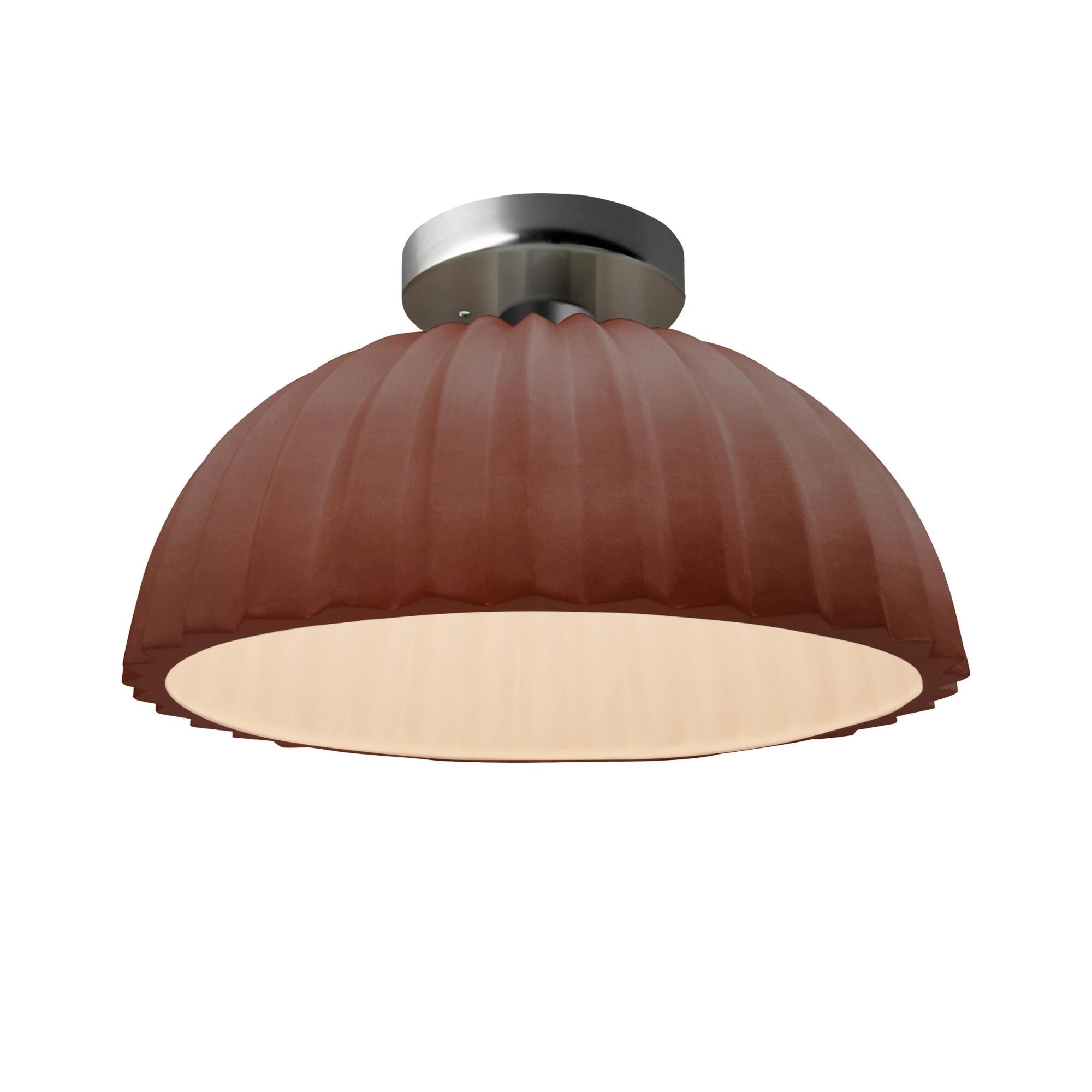 Shown in Brushed Nickel finish and Canyon Clay shade