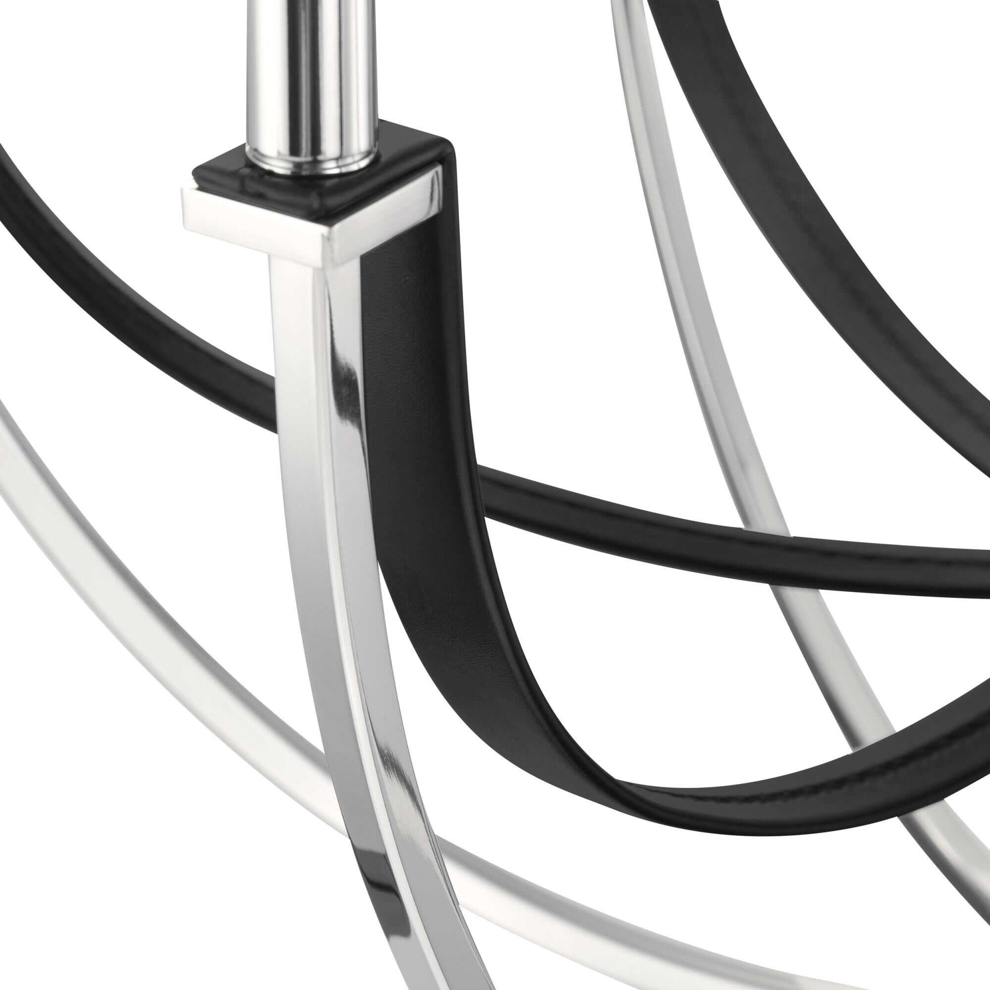 Shown in Polished Nickel and Black finish