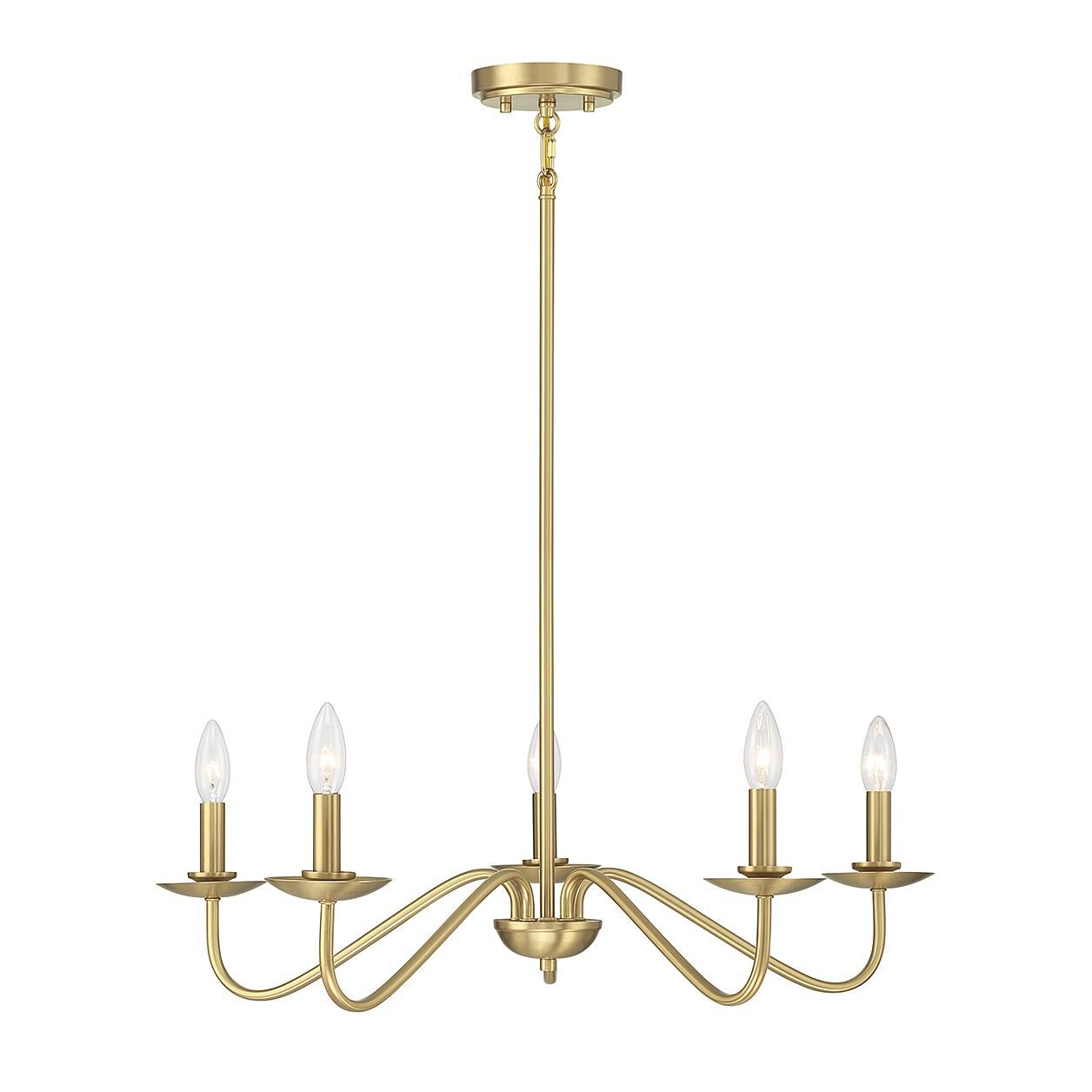 28 Inch 5 Light Chandelier by Meridian Lighting