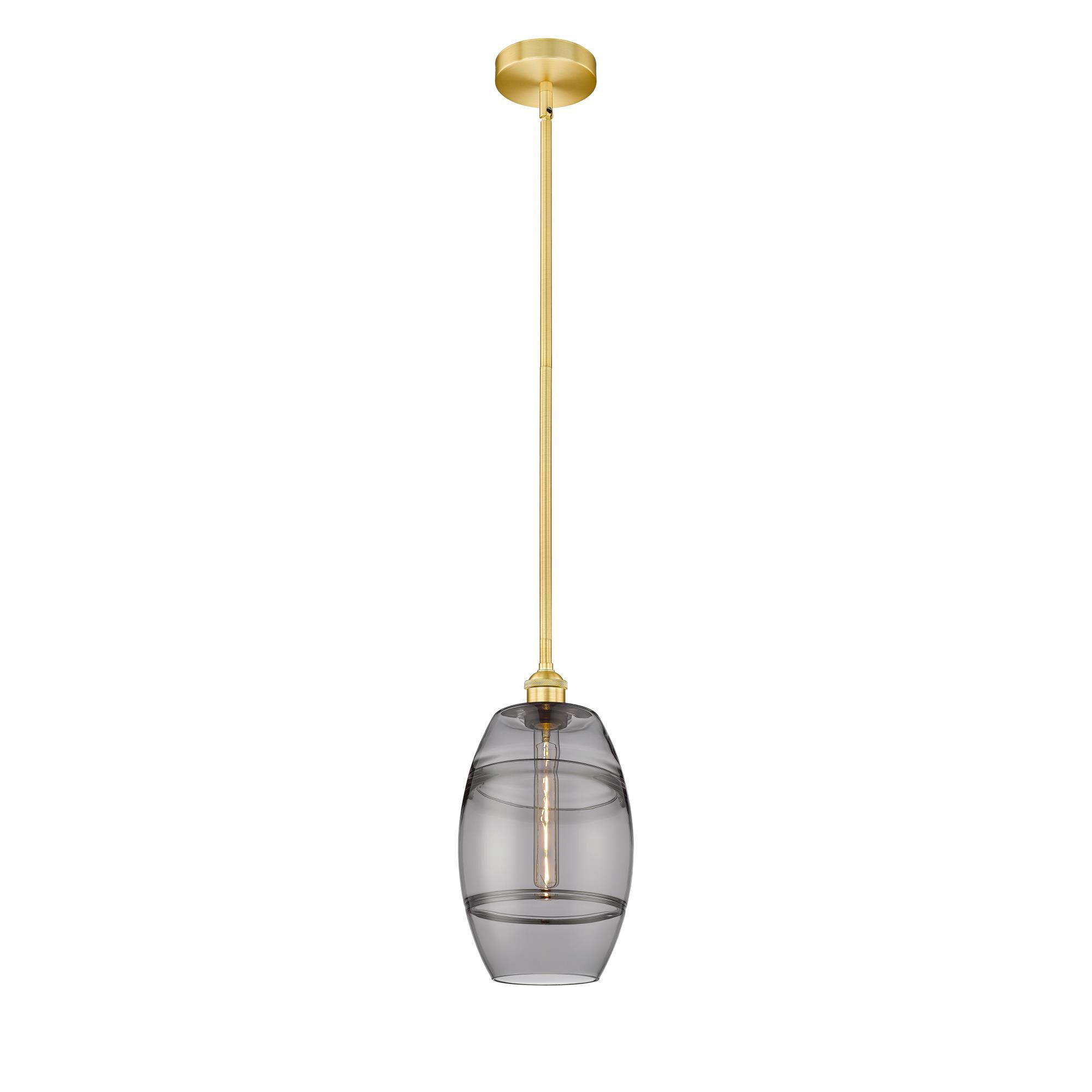 Shown in Satin Gold finish and Light Smoke glass