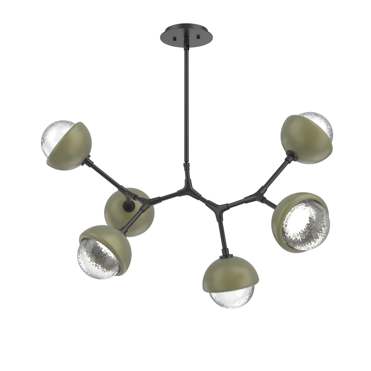 Levi Wilson Cabochon 31 Inch Linear Suspension Light by Hammerton Studio