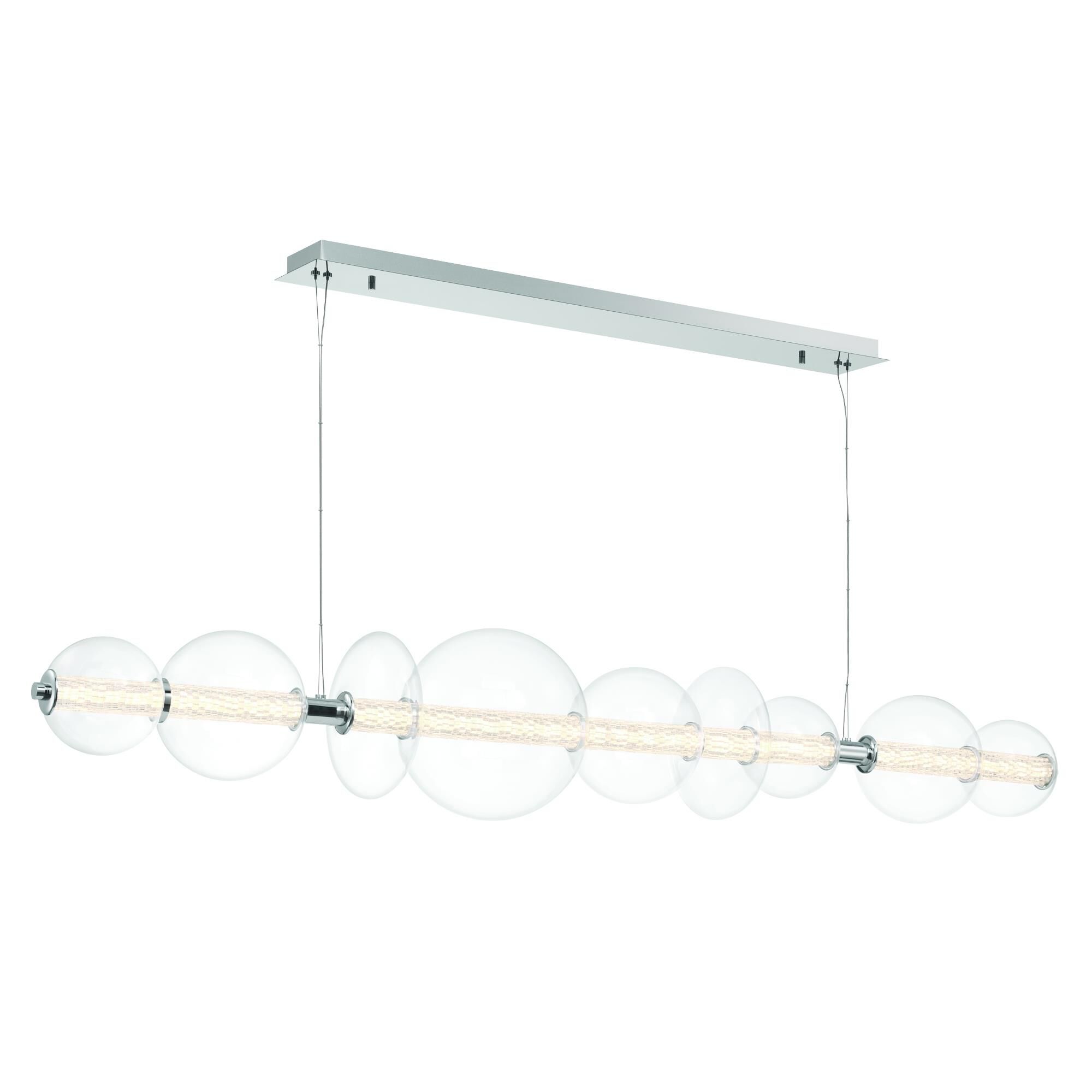 Shown in Chrome finish and Clear  glass