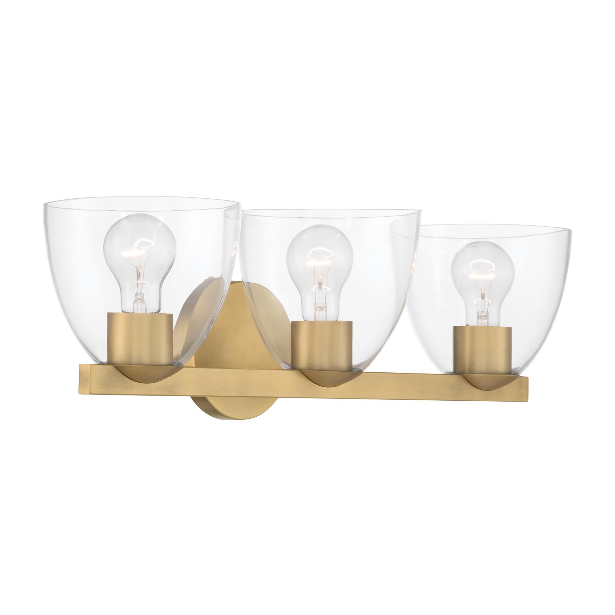 Shown in Legacy Brass finish and Clear glass