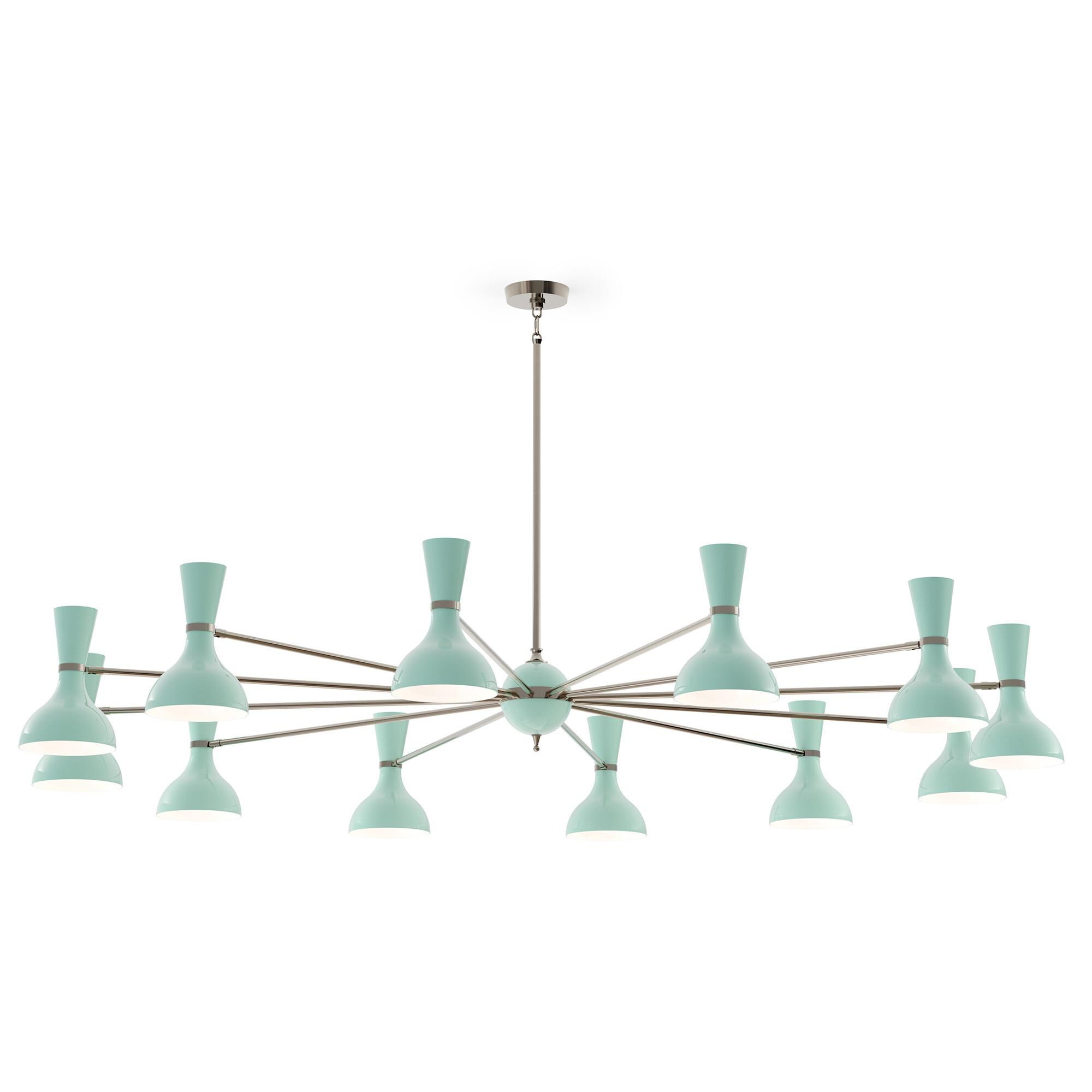 Shown in Polished Nickel finish and Mint shade