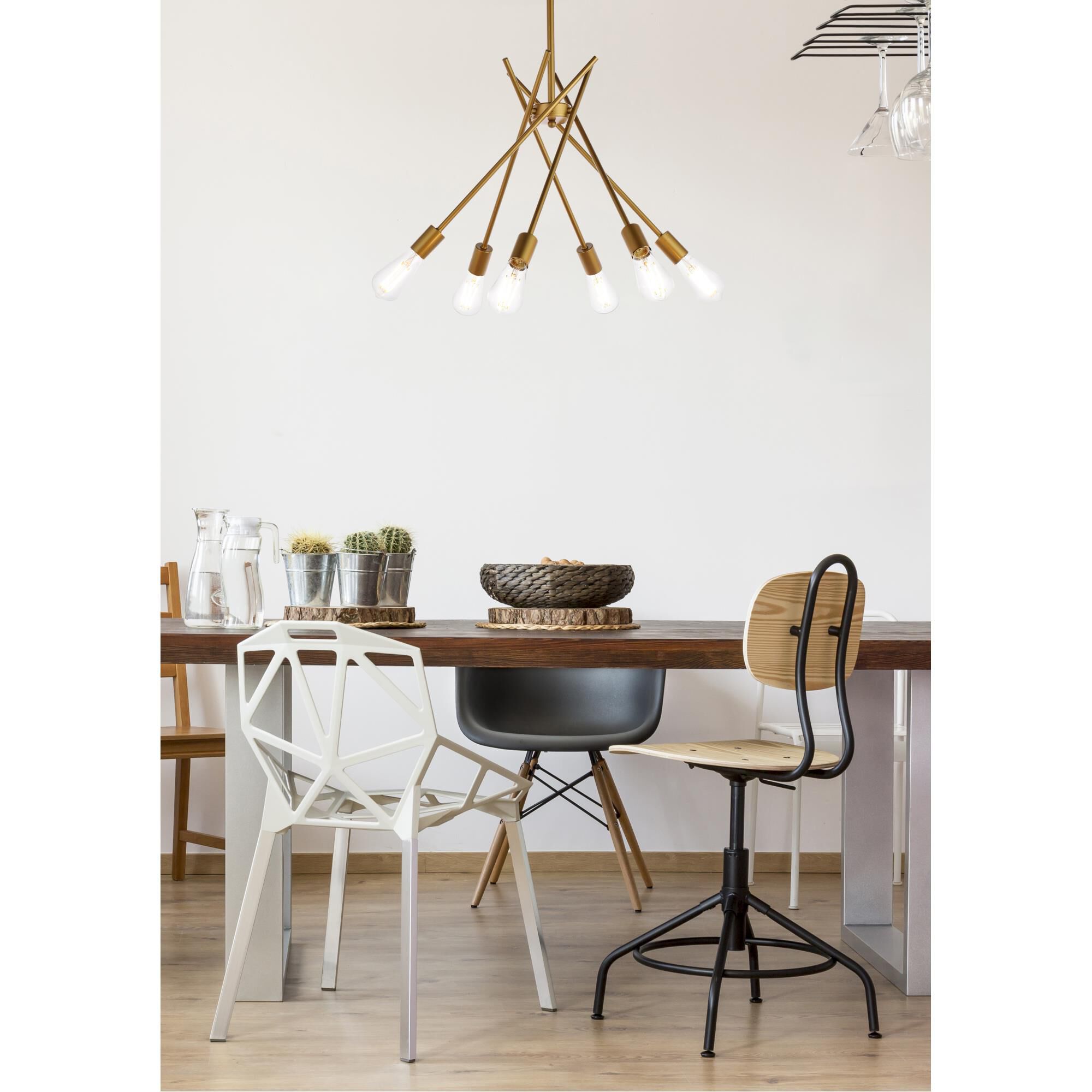 Lucca 23 Inch 6 Light Chandelier by Elegant Lighting