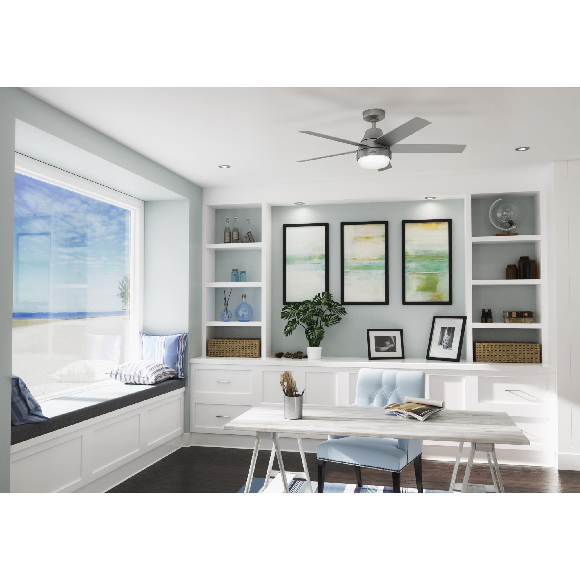 Aerodyne 52 Inch Ceiling Fan with Light Kit by Hunter Fan