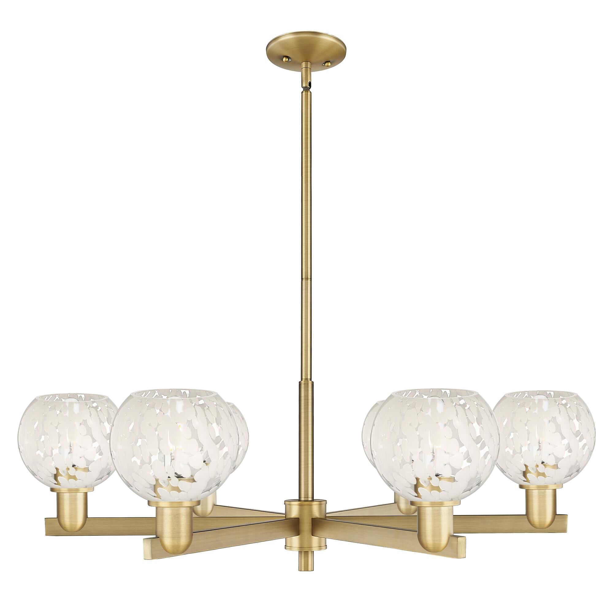 Bruno Marashlian White Mouchette 36 Inch Chandelier by Innovations Lighting