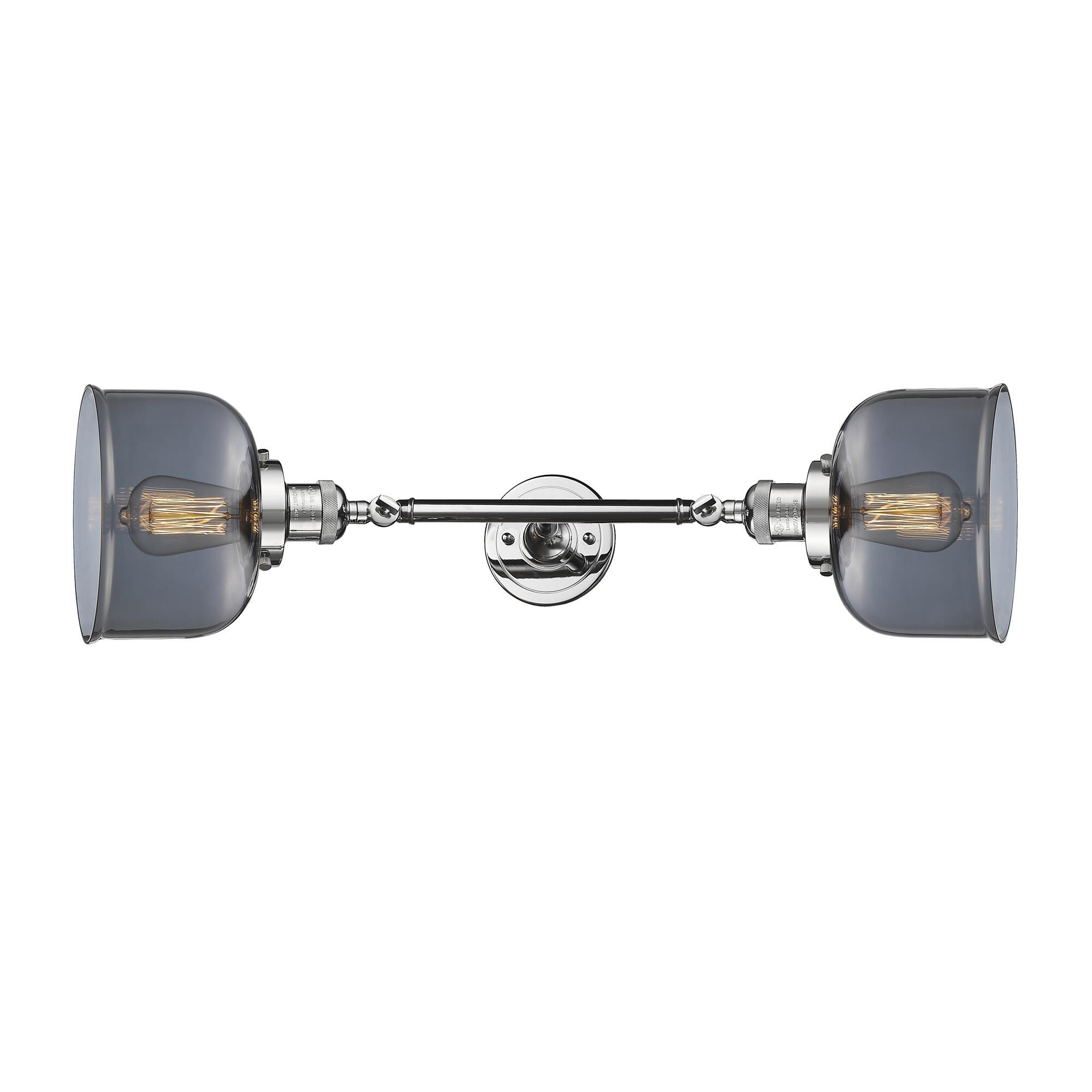 Shown in Polished Chrome finish and Plated Smoked glass