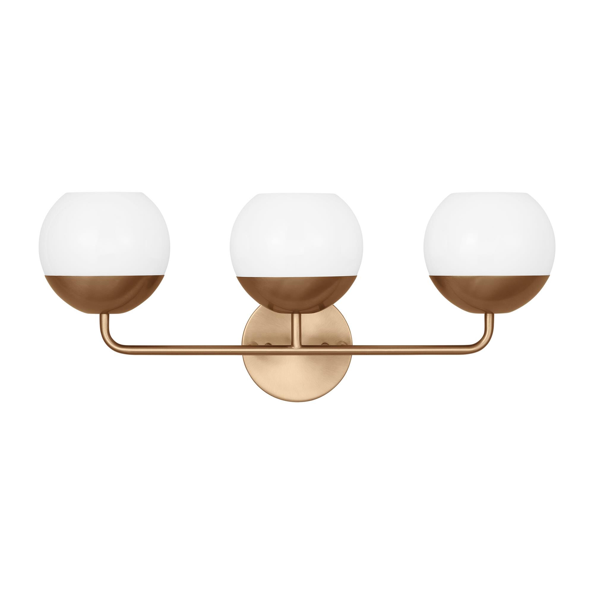 Shown in Satin Brass finish and Milk glass and Milk Glass s shade
