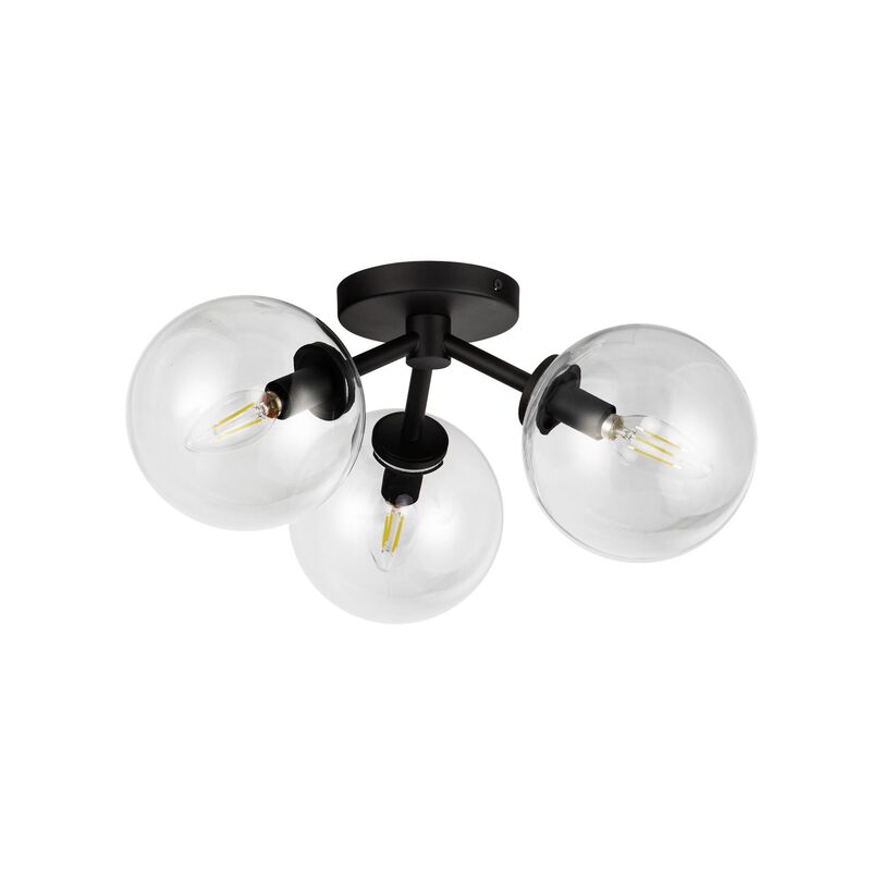 Cassia 18 Inch 3 Light Semi Flush Mount by Alora Mood