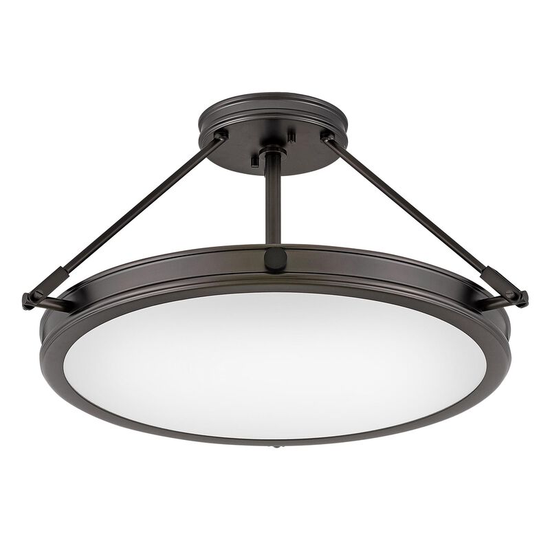 Collier 16 Inch 3 Light Semi Flush Mount by Hinkley