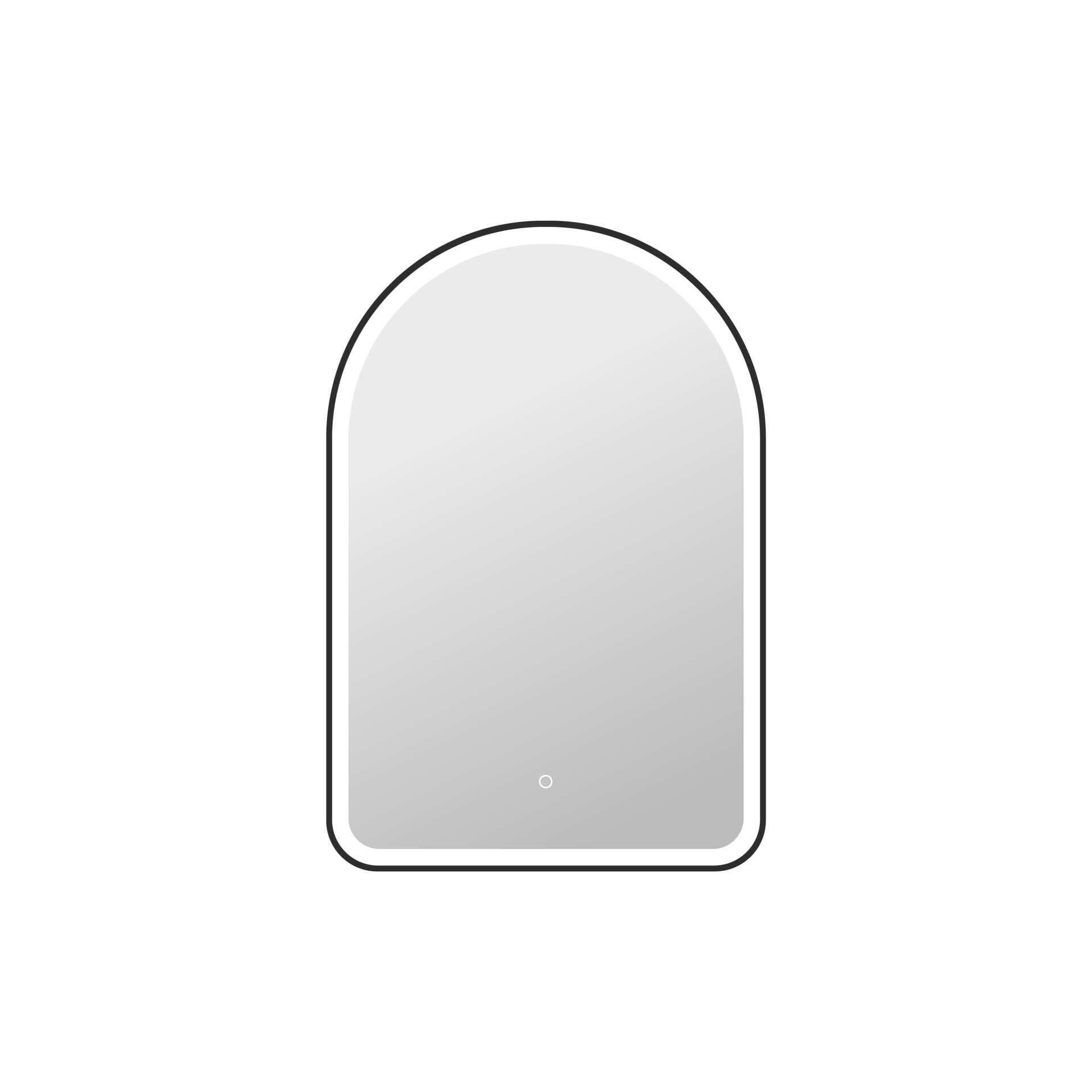 Harmoni 40 Inch Arched LED Lighted Mirror by Elegant Decor
