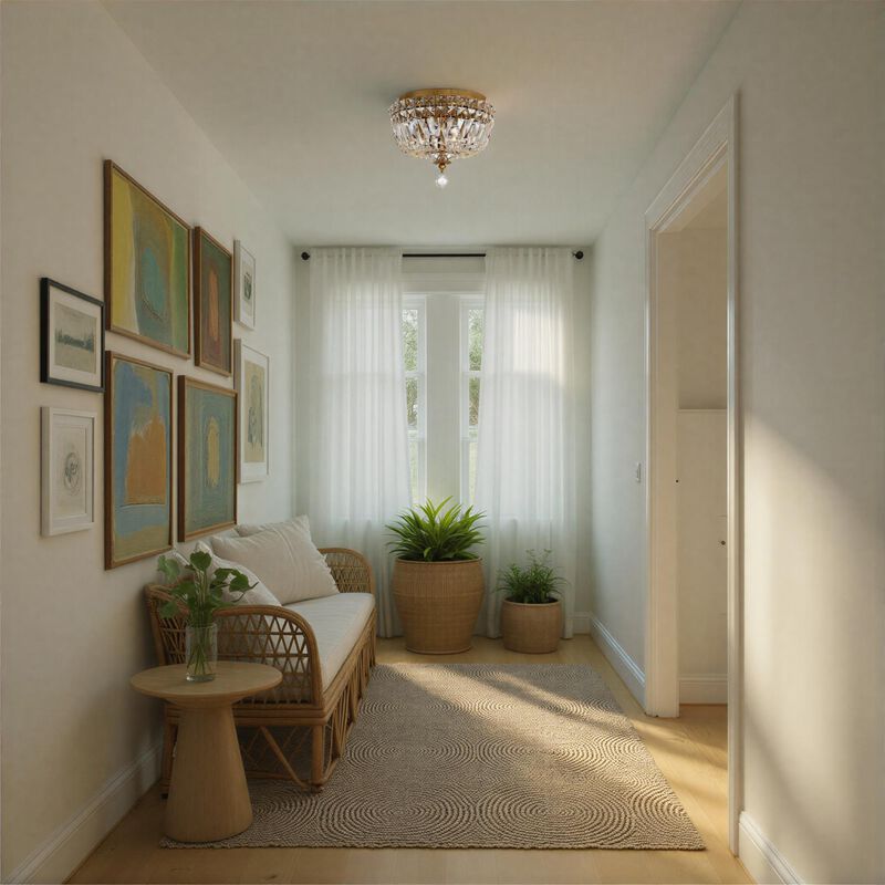 Roslyn 10 Inch 3 Light Flush Mount by Crystorama