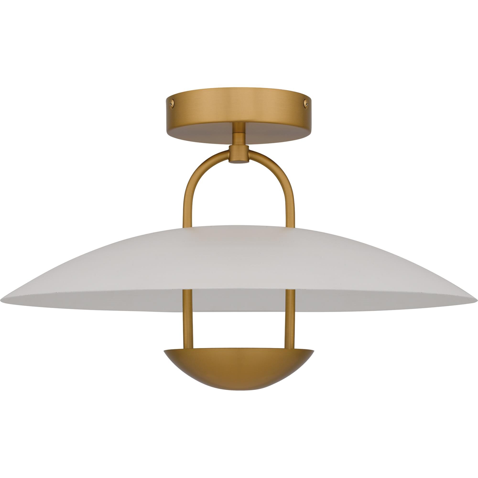 Shown in Brushed Gold finish and Metal shade
