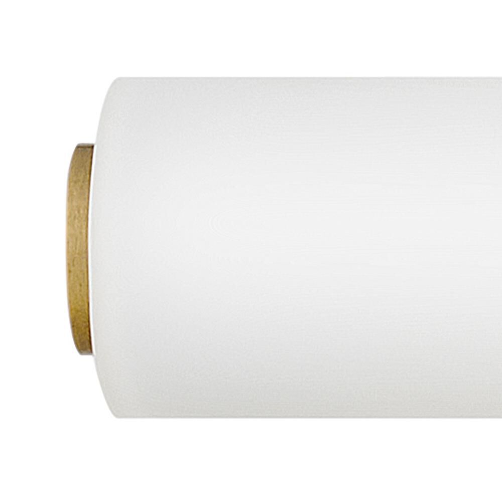 Shown in Lacquered Brass finish and Etched White glass