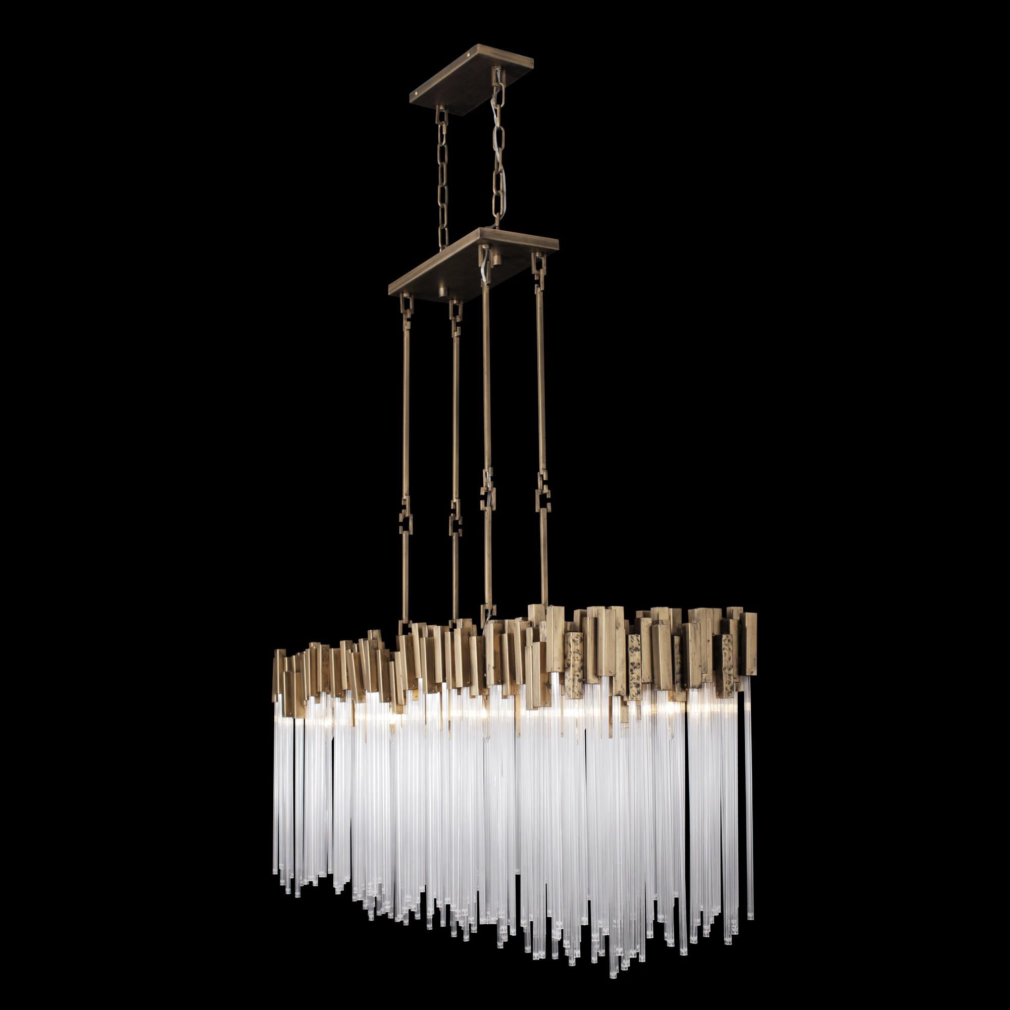 Shown in Havana Gold finish and Clear Fluted glass