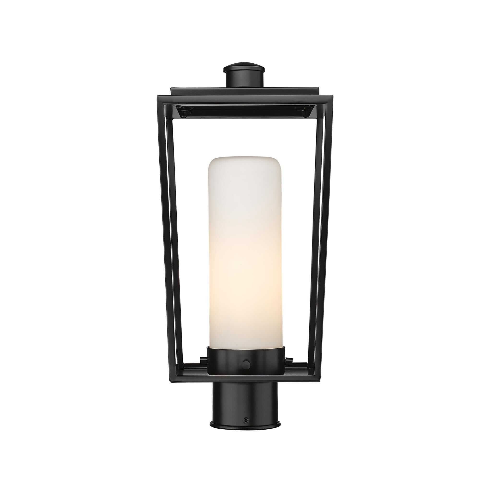 Shown in Black finish and Glass shade