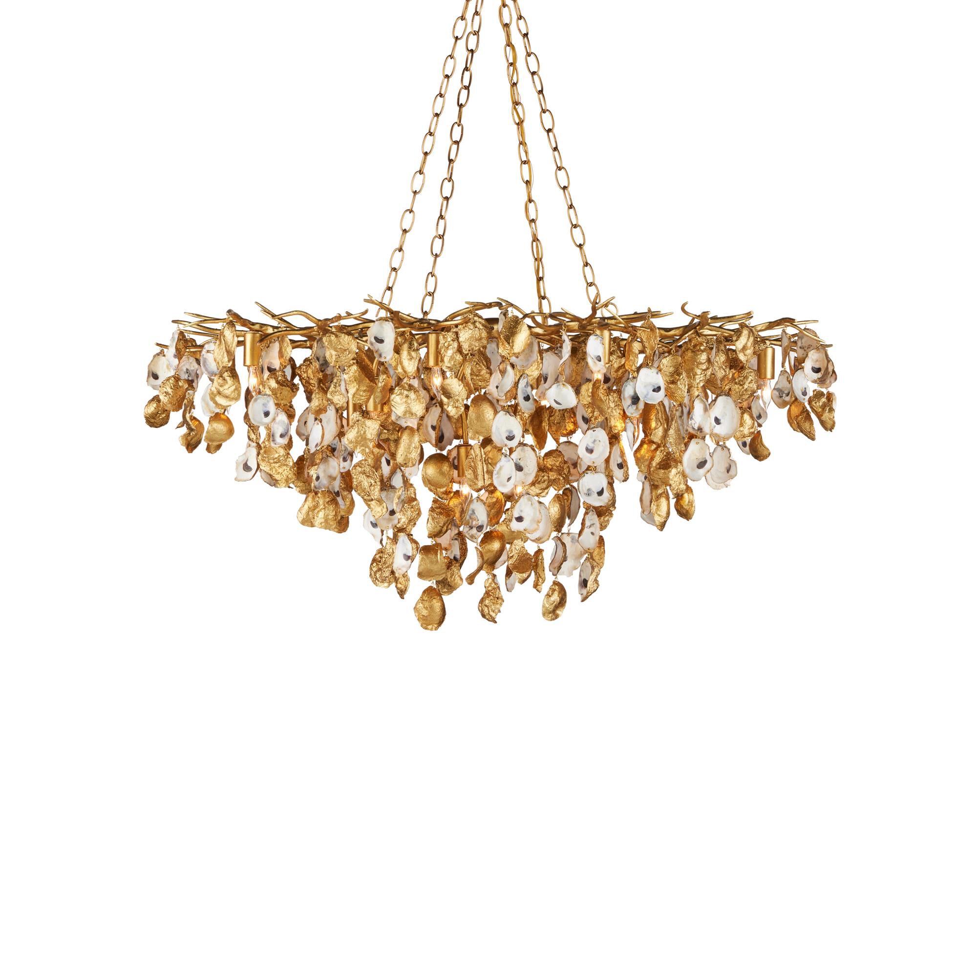 Shown in Contemporary Gold Leaf, Contemporary Gold, Natural finish