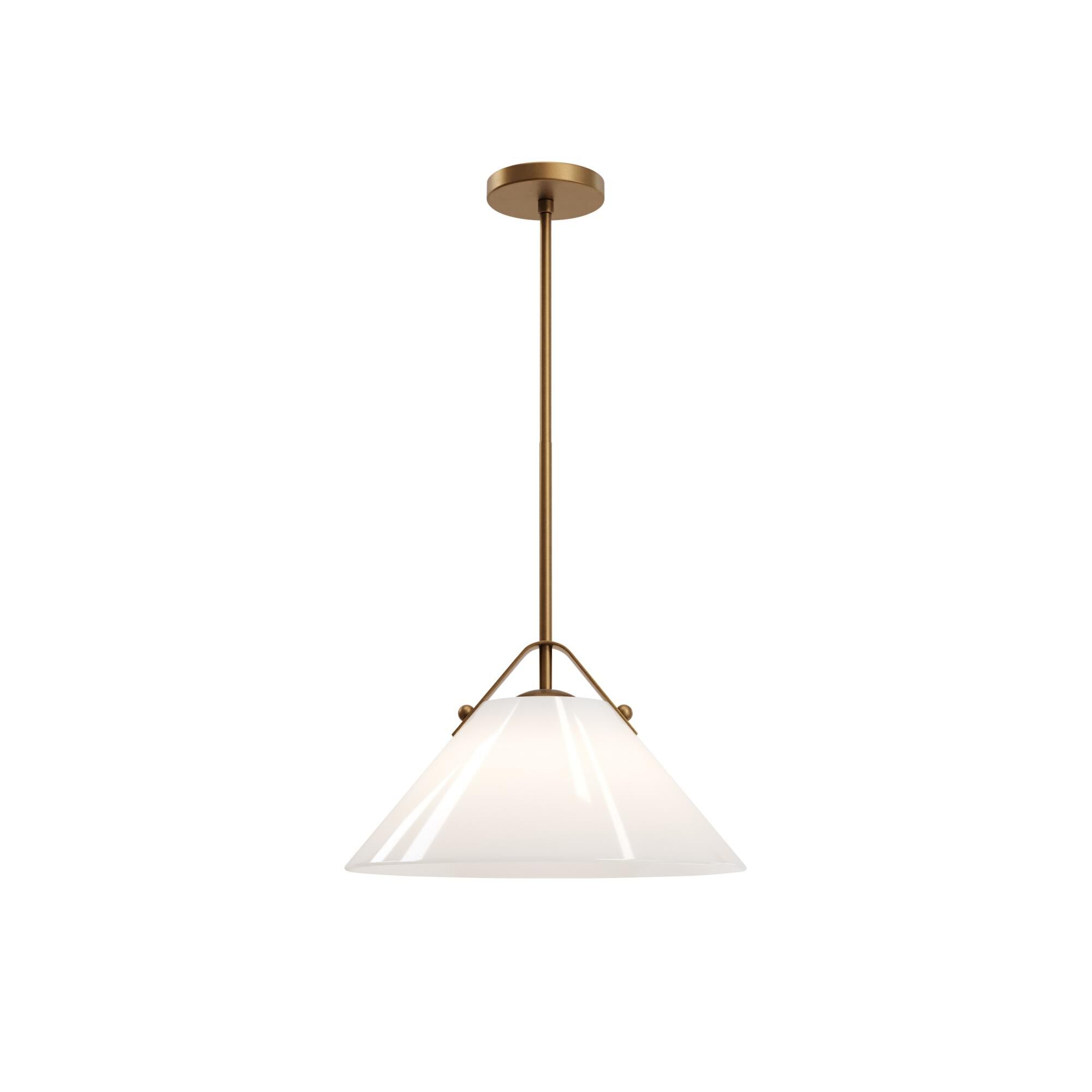 Shown in Opaque White and Antique Brass finish