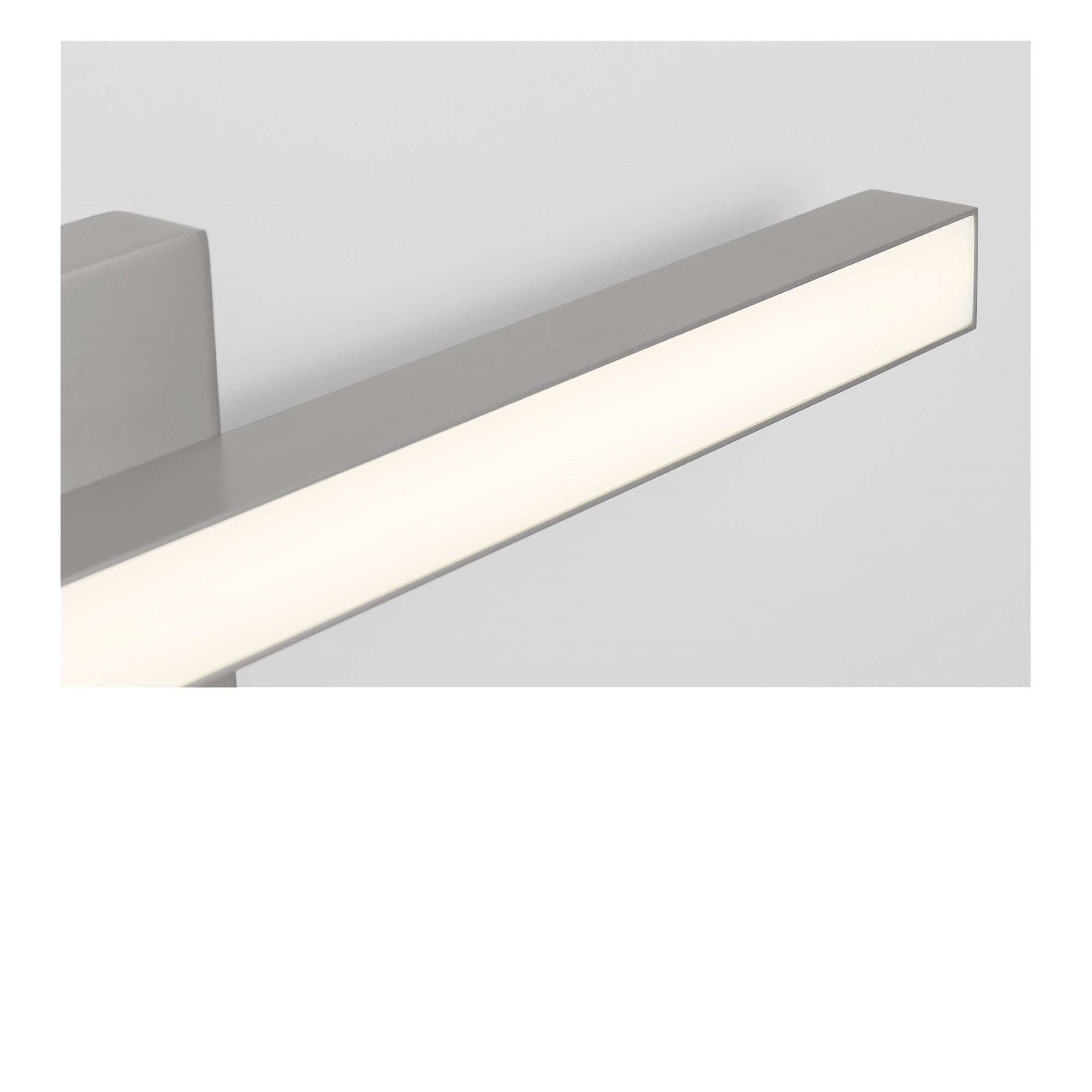 Shown in Brushed Nickel finish and White Polycarbonate shade