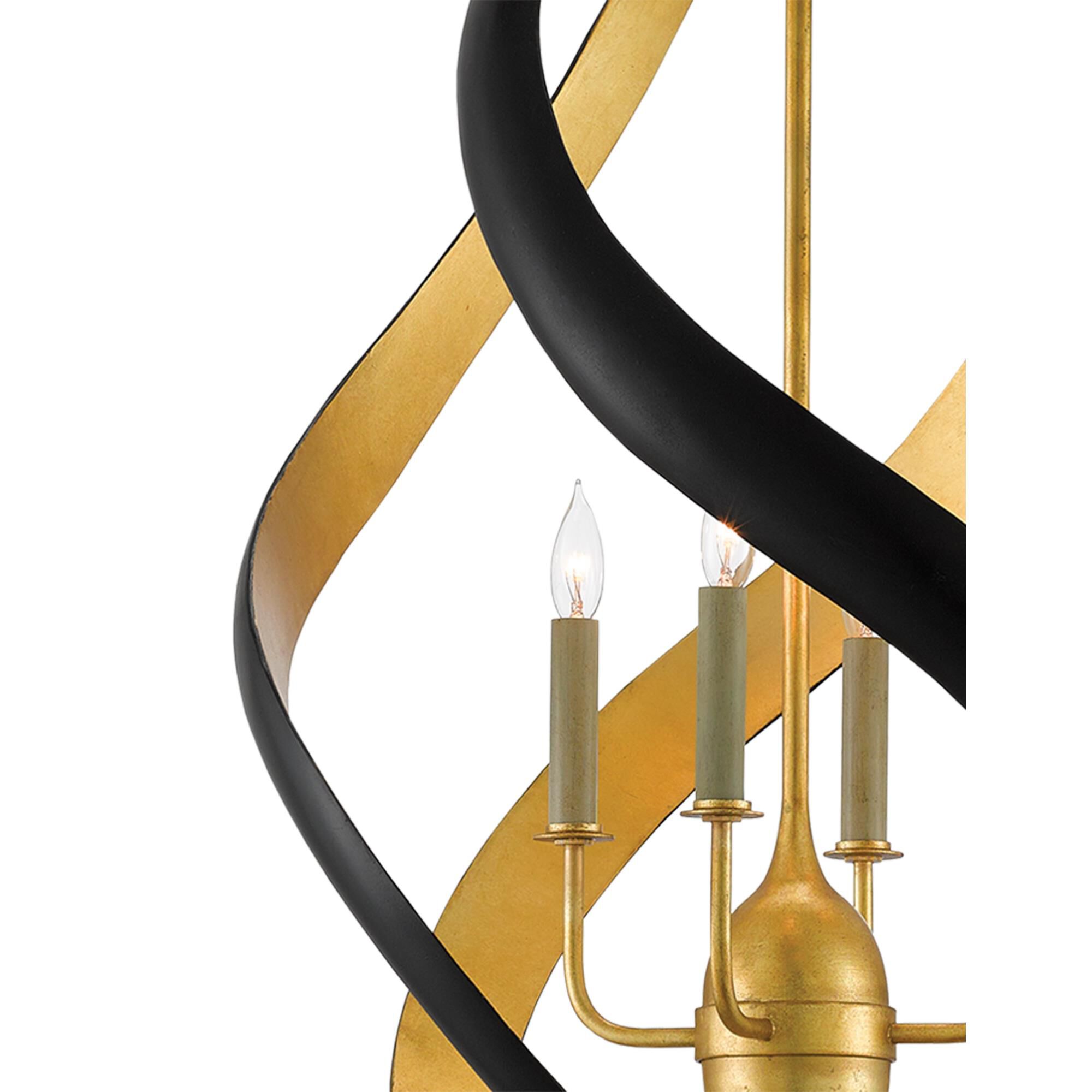 Shown in Contemporary Gold Leaf/Satin Black finish