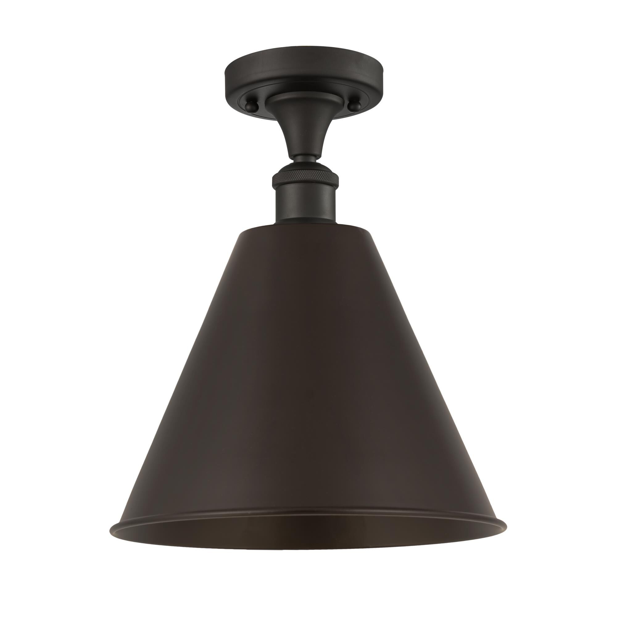 Bruno Marashlian Ballston Cone 12 Inch 1 Light Semi Flush Mount by Innovations Lighting