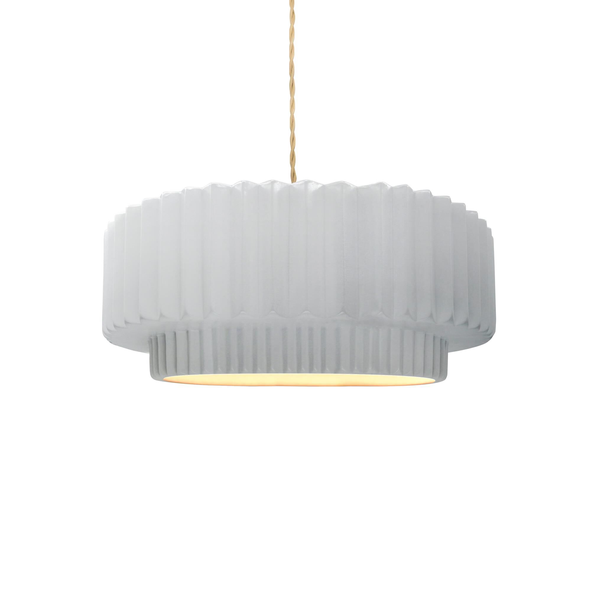 Shown in Matte Black finish and Gloss White Inside and Out shade