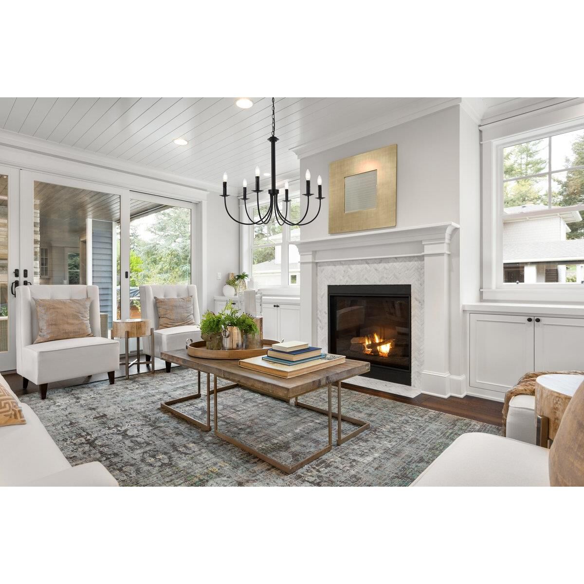 Brielle 32 Inch 6 Light Chandelier by Elegant Lighting