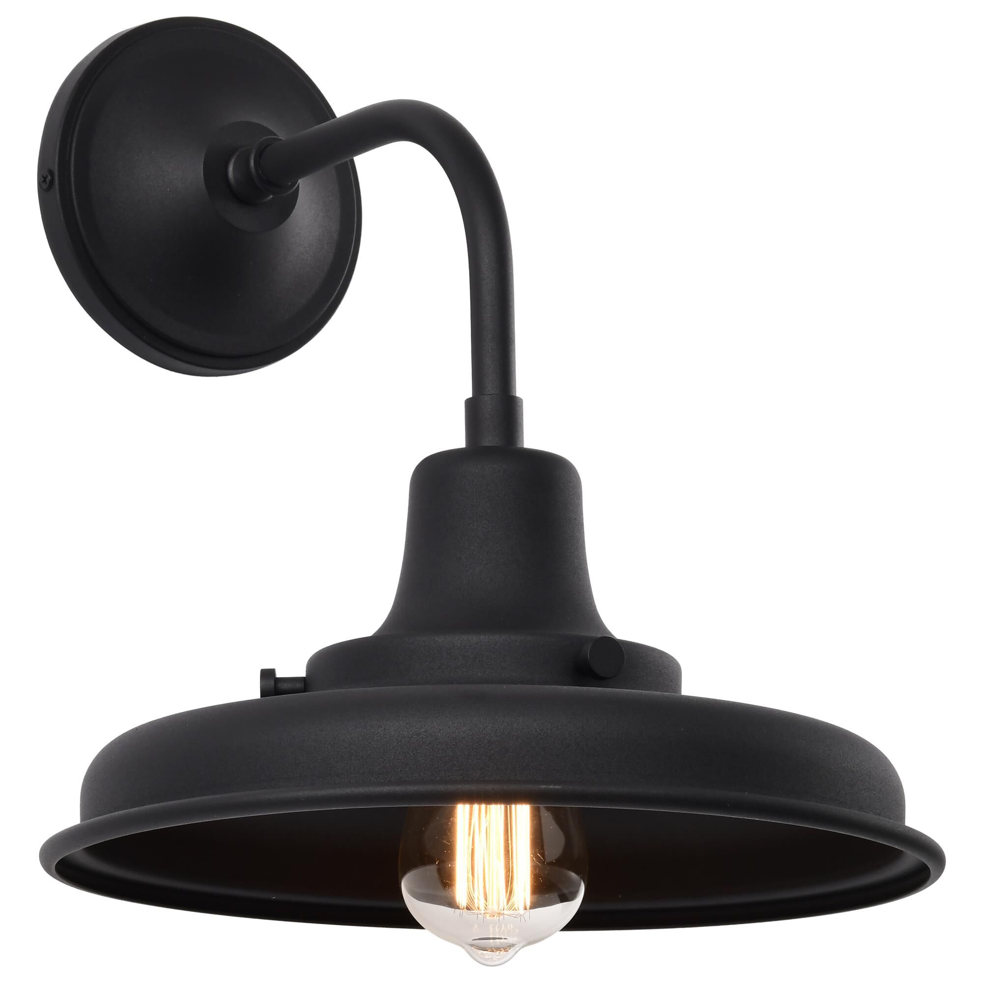 Shown in Black finish and Black shade