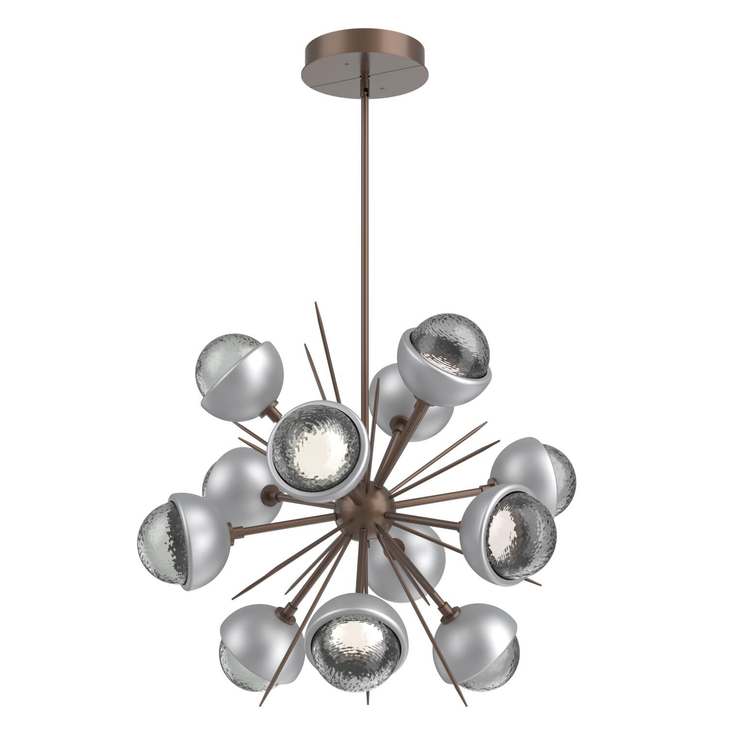 Shown in Burnished Bronze finish and Smoke glass and Classic Silver accent