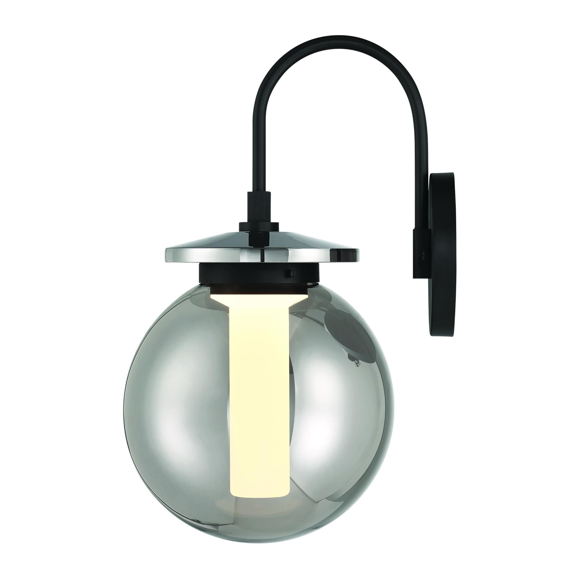 Shown in Black finish and Smoke  glass