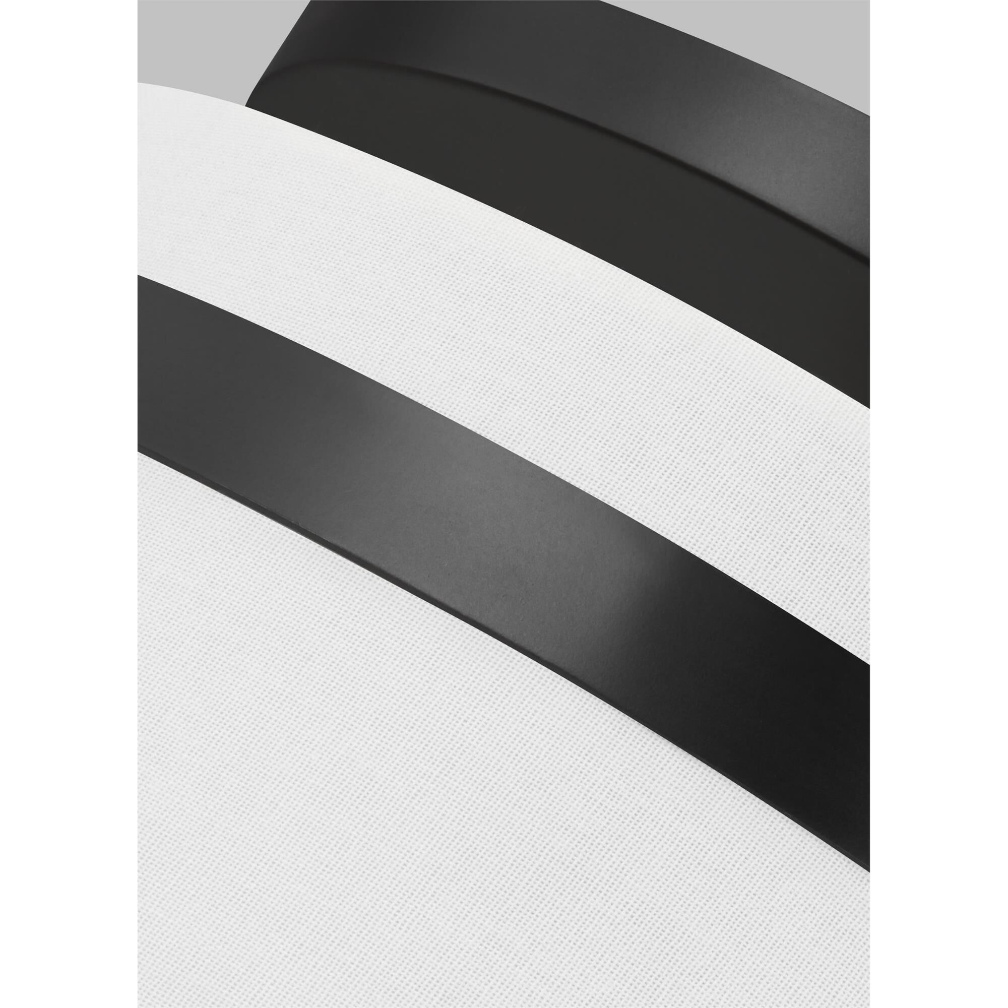 Shown in Aged Iron finish and White Linen Fabric shade