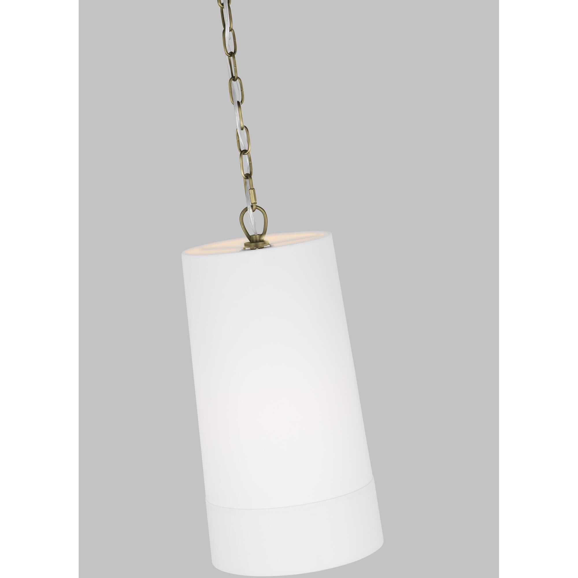 Shown in Time Worn Brass finish and Etched Glass Diffuser And White Linen W/White Inlay Fabric shade