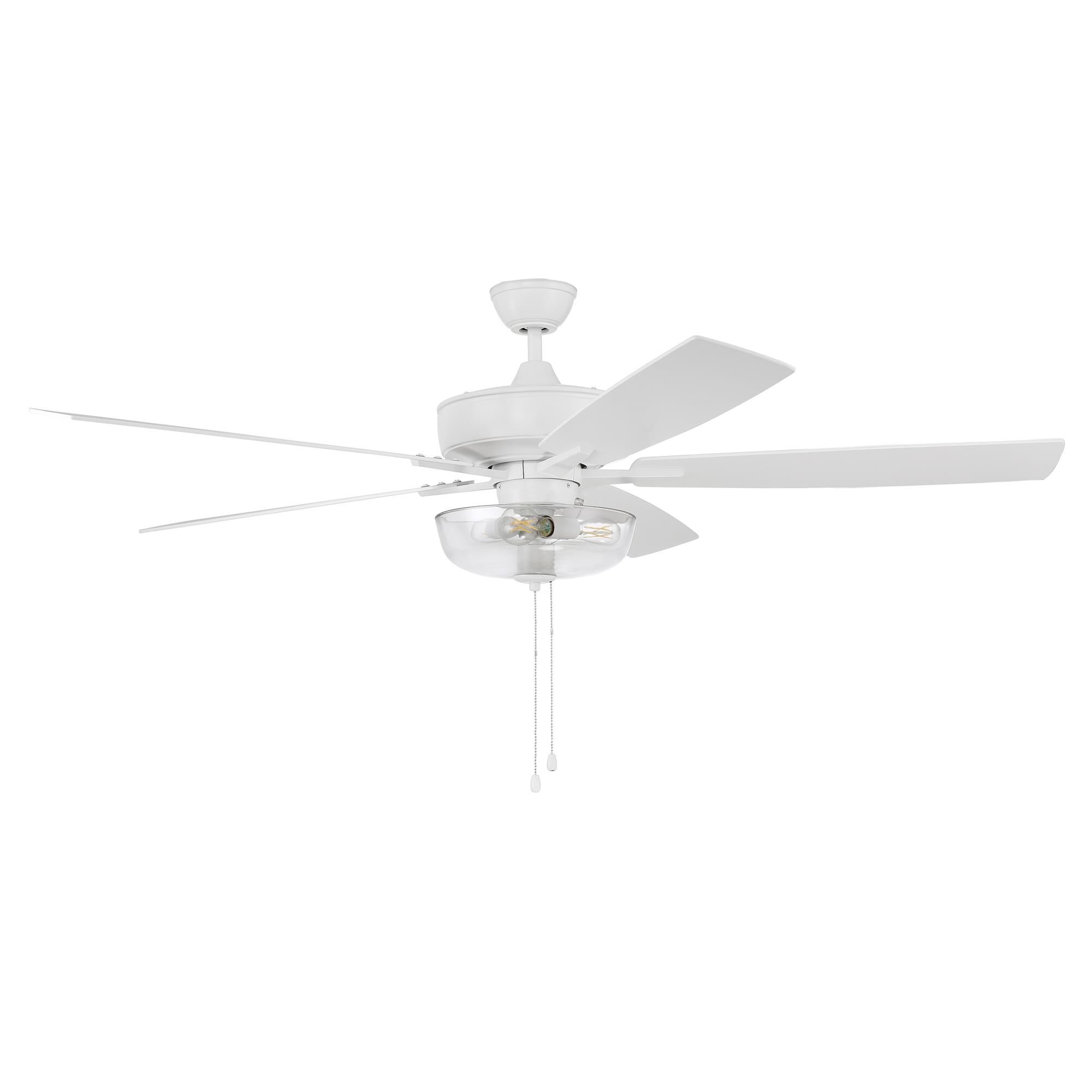 Shown in White finish and Clear glass and Yes shade