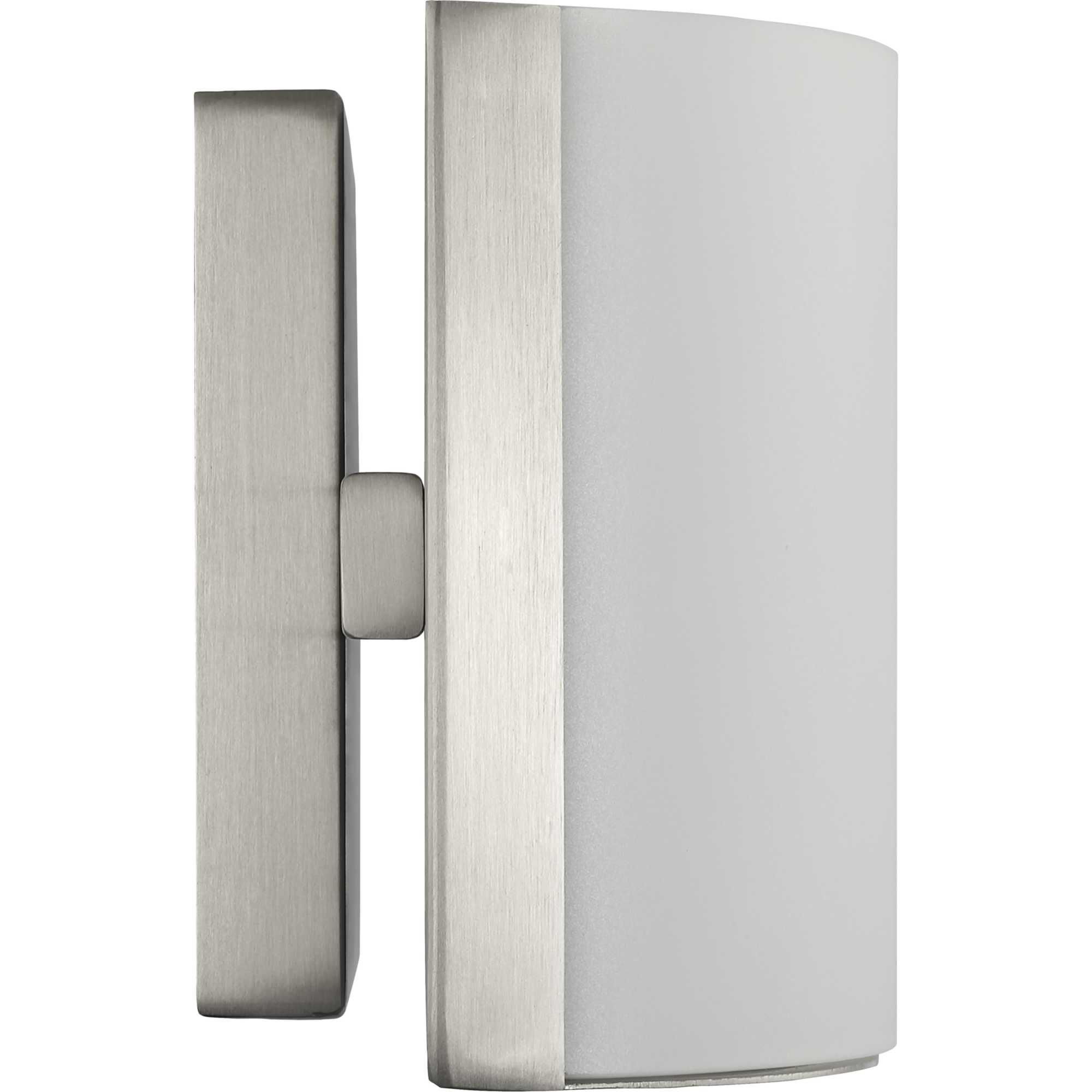 Shown in Brushed Nickel finish and Etched glass