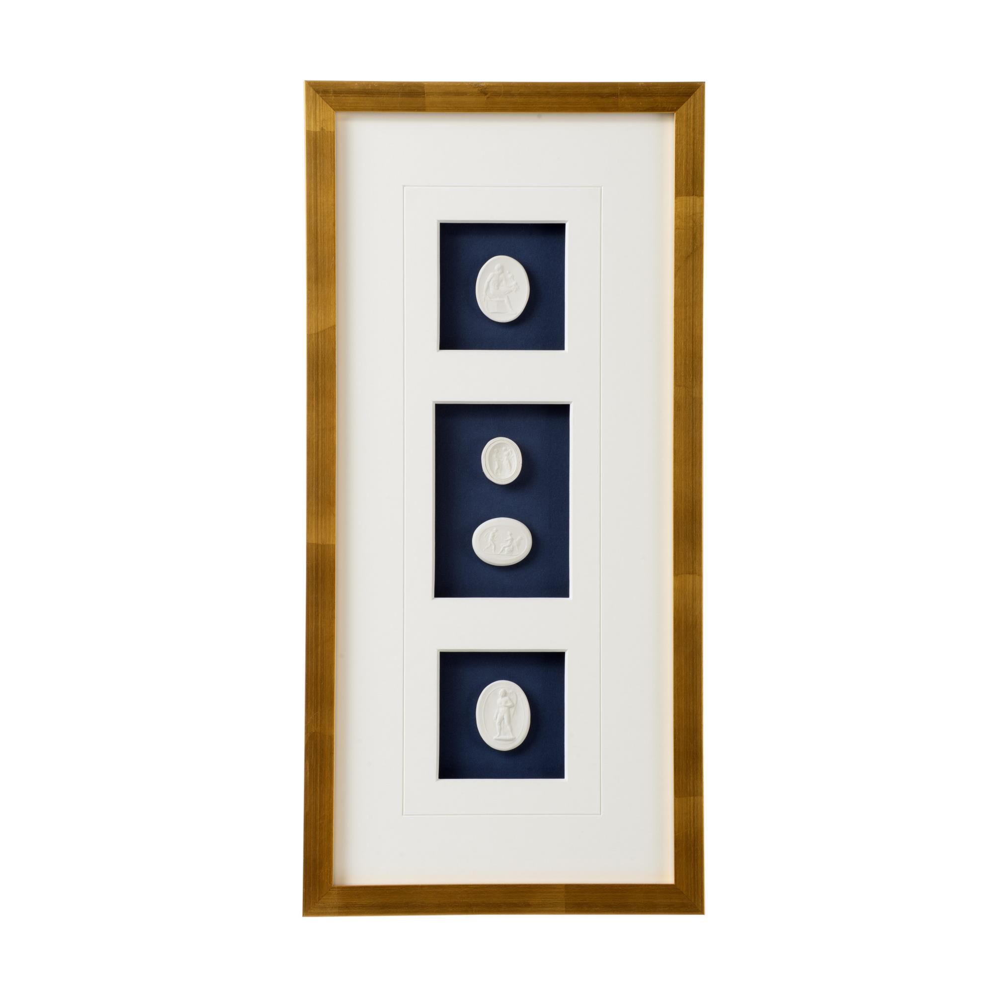 Intaglios On Navy I Alternative Wall Art by Chelsea House