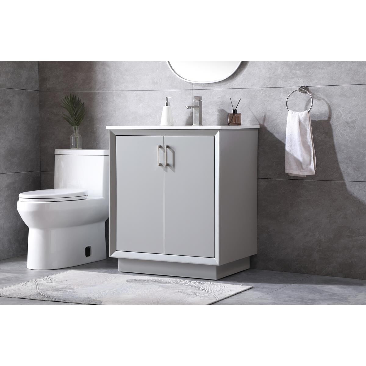 Shown in Grey finish