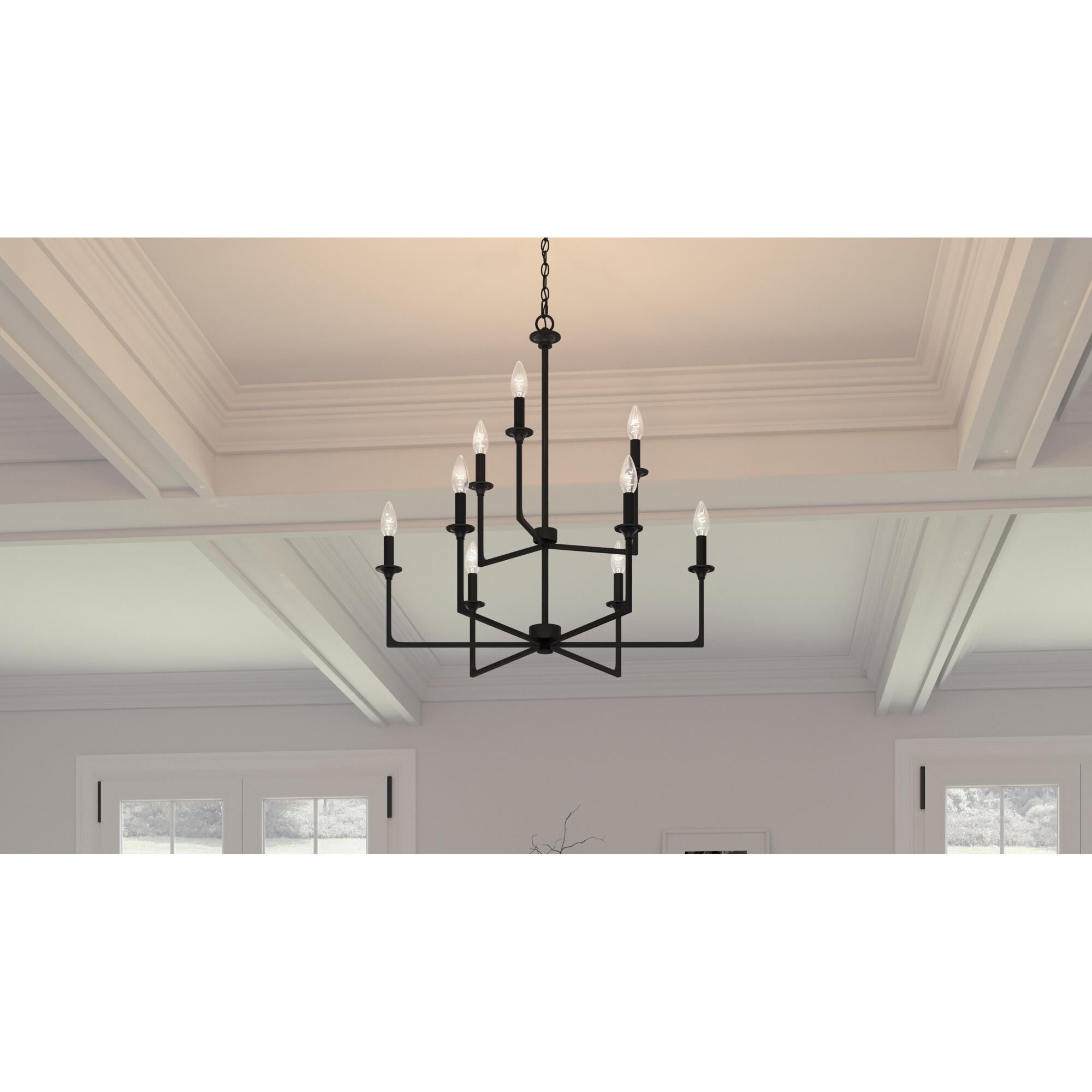 Prescott 32 Inch 9 Light Chandelier by Quoizel